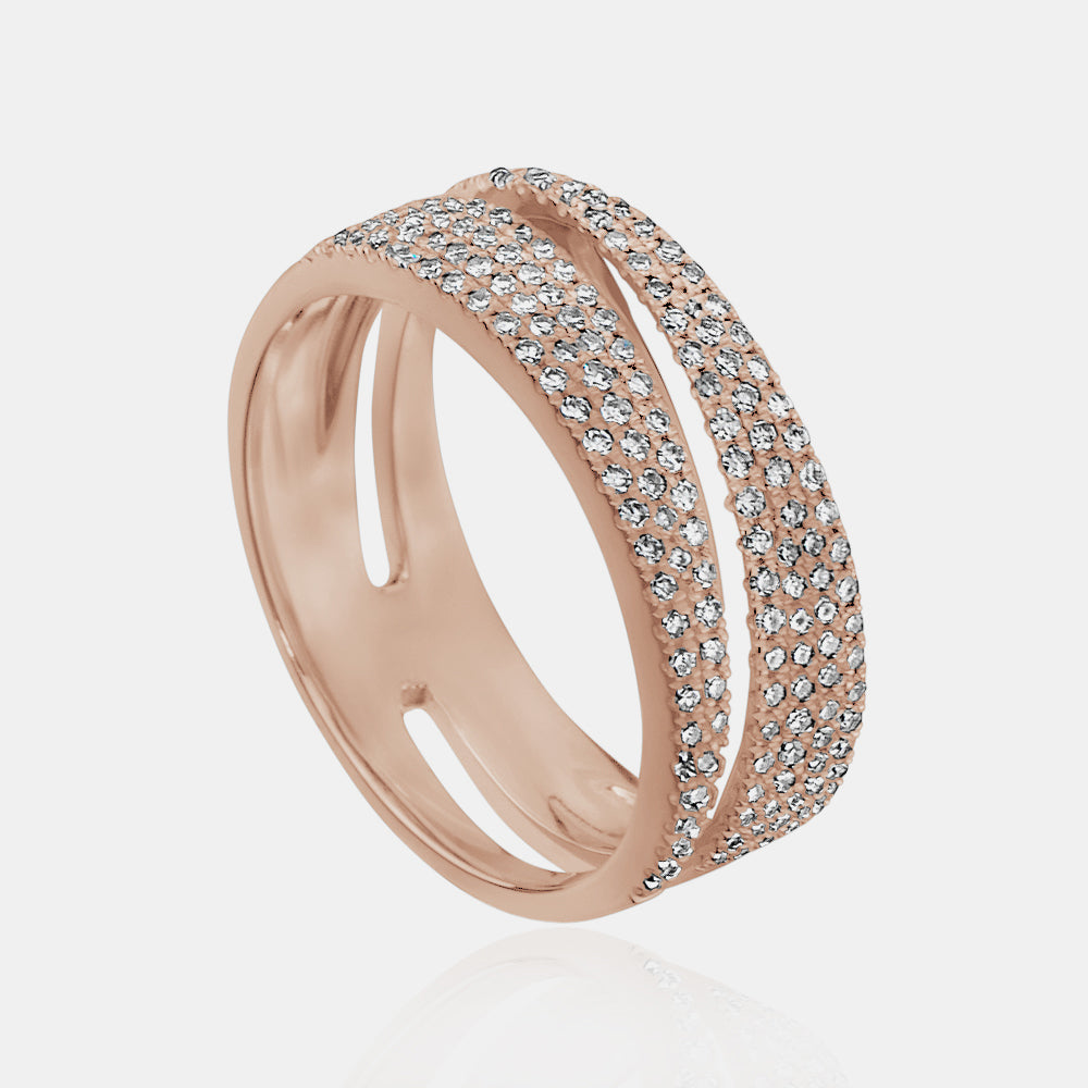 Fancy Split Diamond Ring