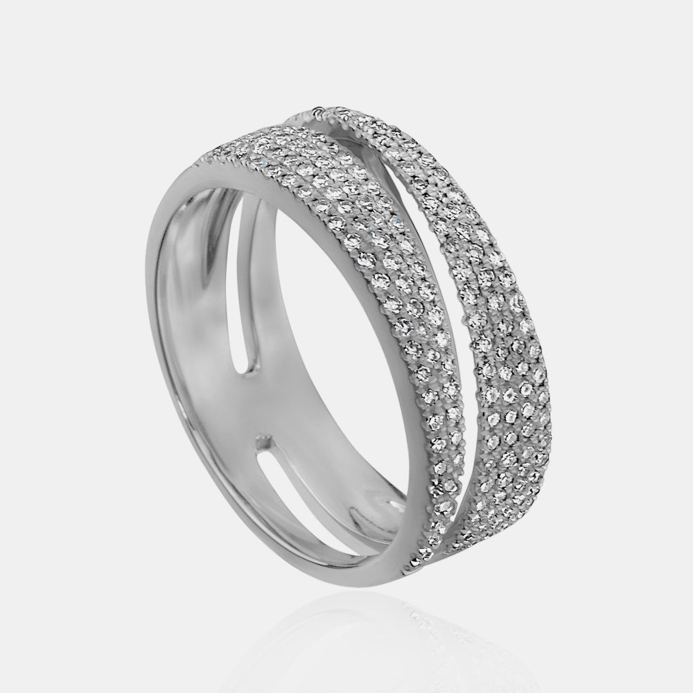 Fancy Split Diamond Ring