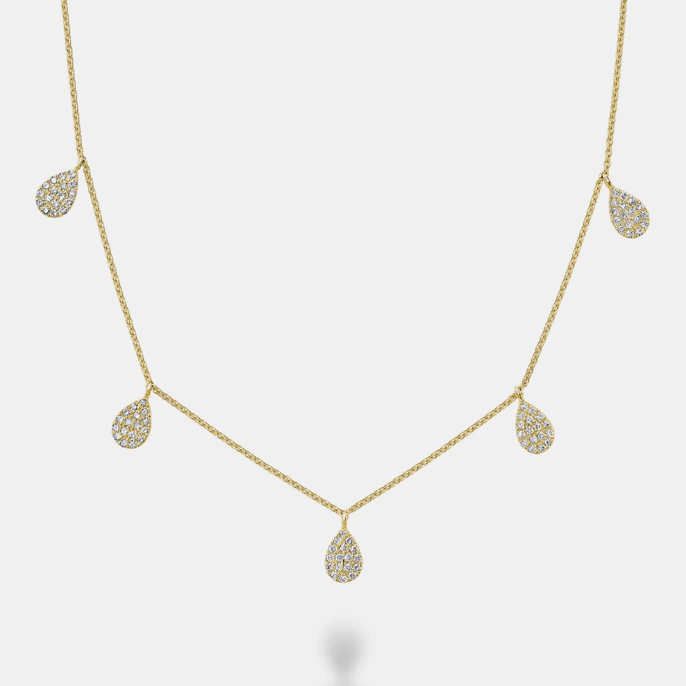 Dangling Pavé Pear Necklace