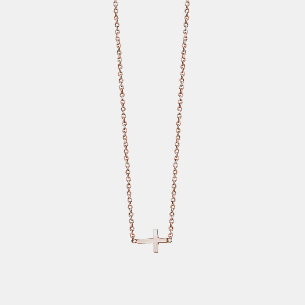 Horizontal Mini Cross Necklace
