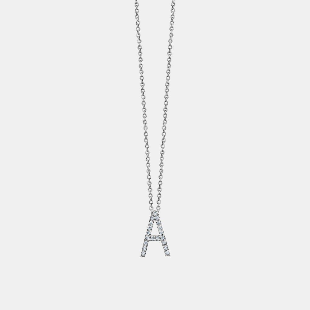 Straight Initial Diamond Necklace