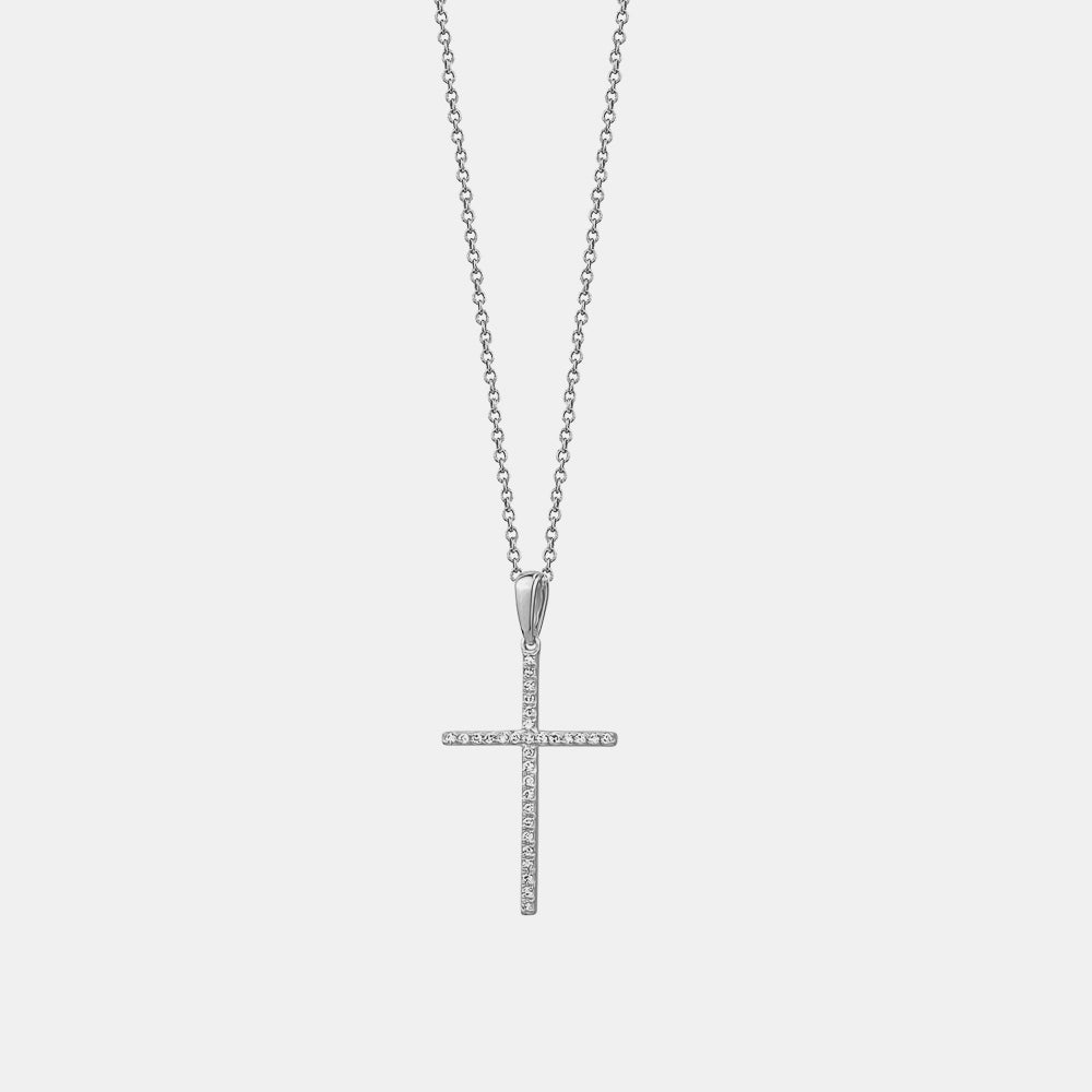 Classic Diamond Cross Necklace