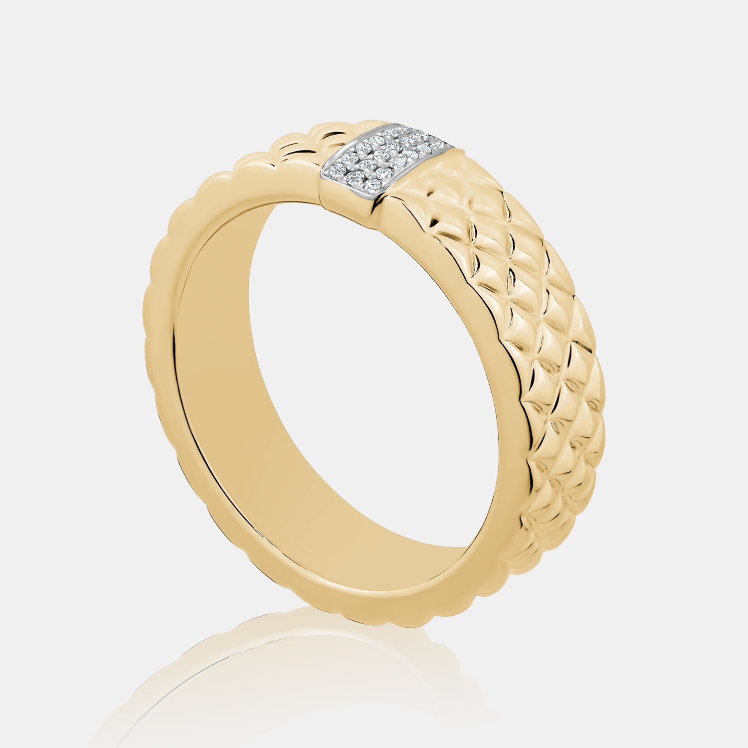 Diamond Quilted Ring