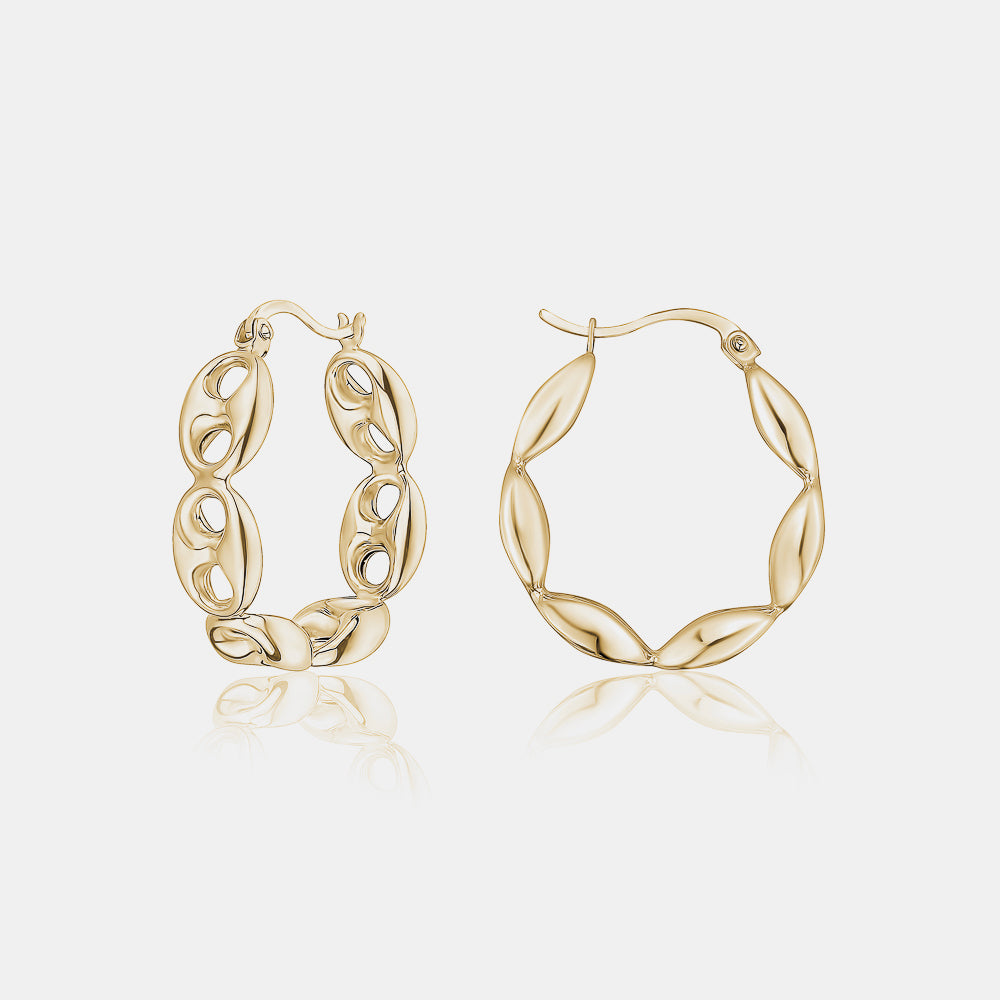 Puffy Link Hoops