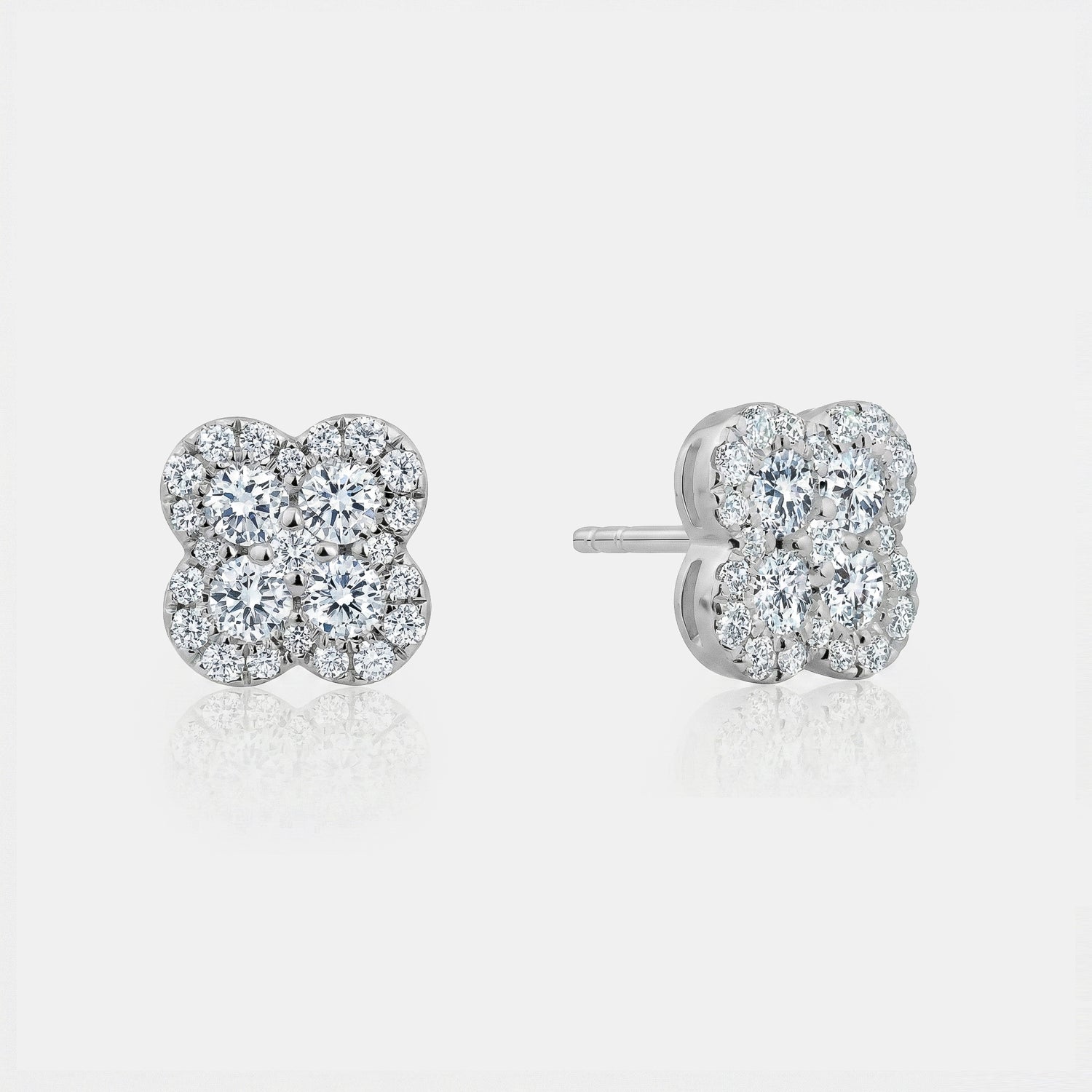 Diamond Clover Studs