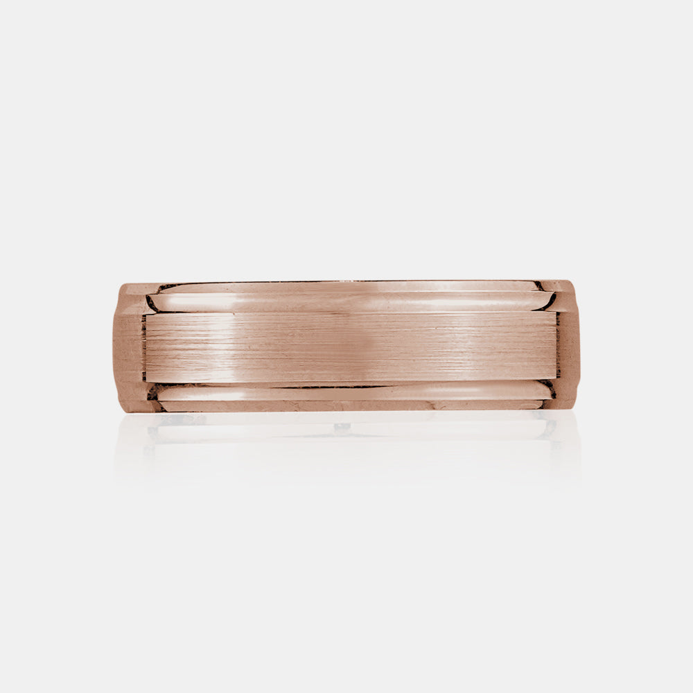 10K Brushed Center Wedding Band