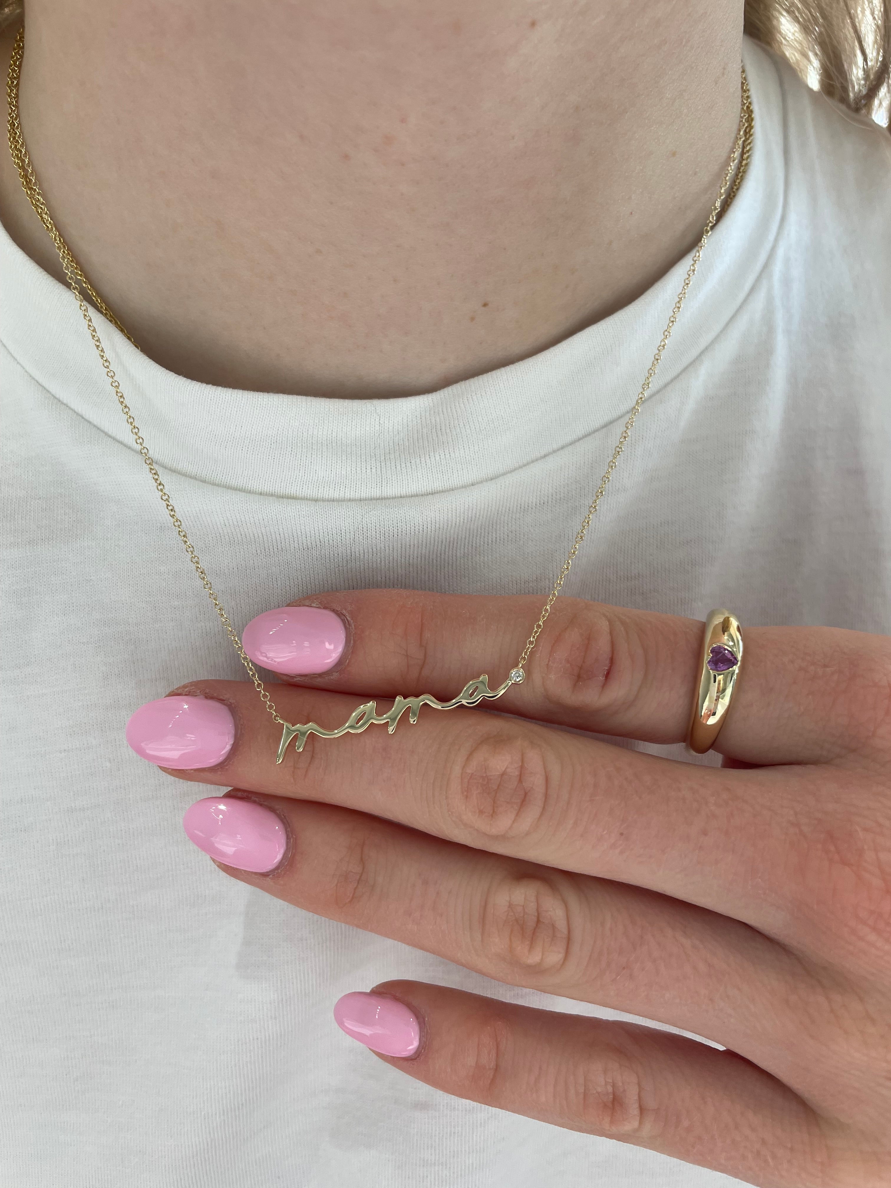 Cursive Mama Necklace