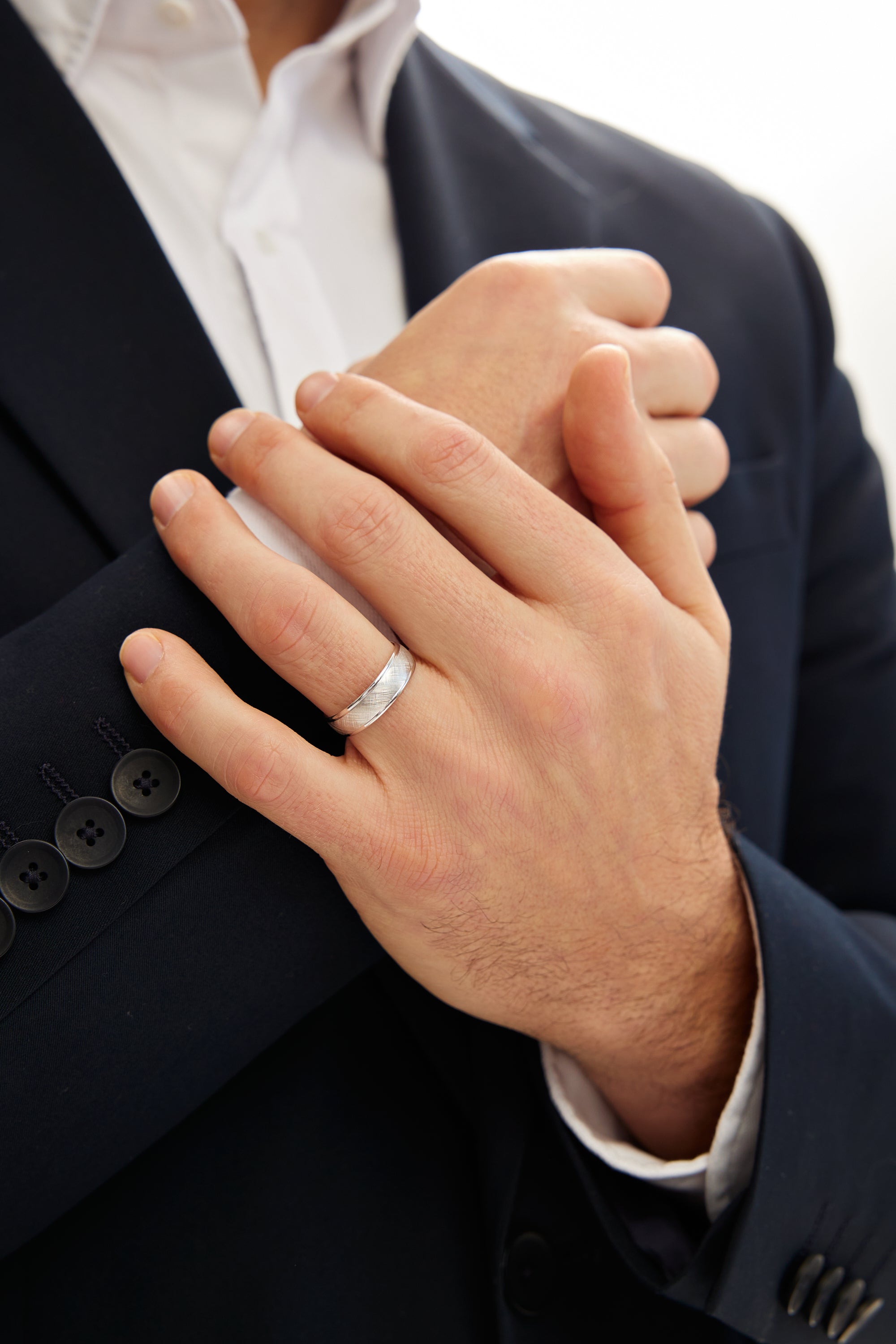 14K Satin Finish Wedding Band