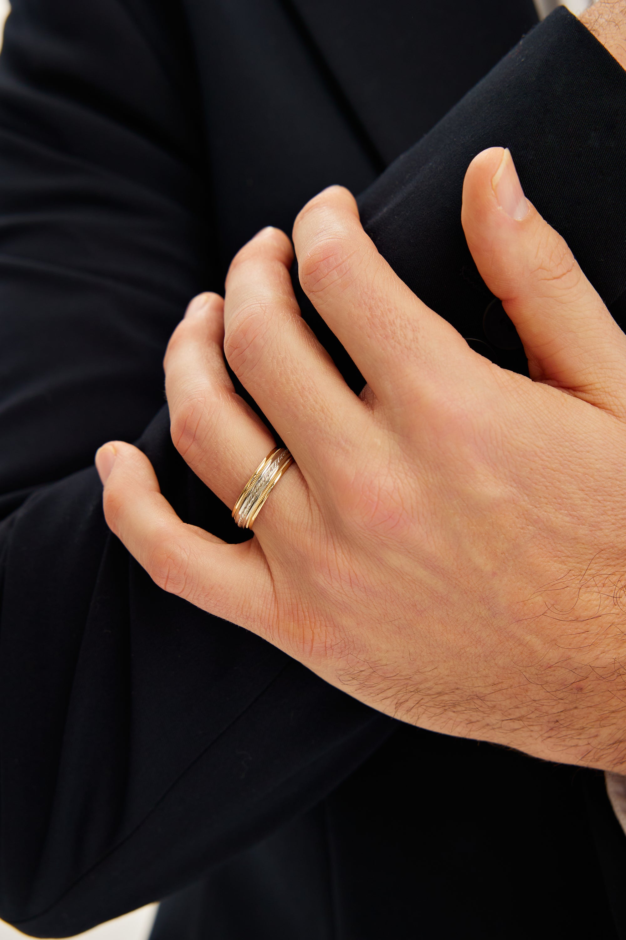 14K Rope Detail Wedding Band
