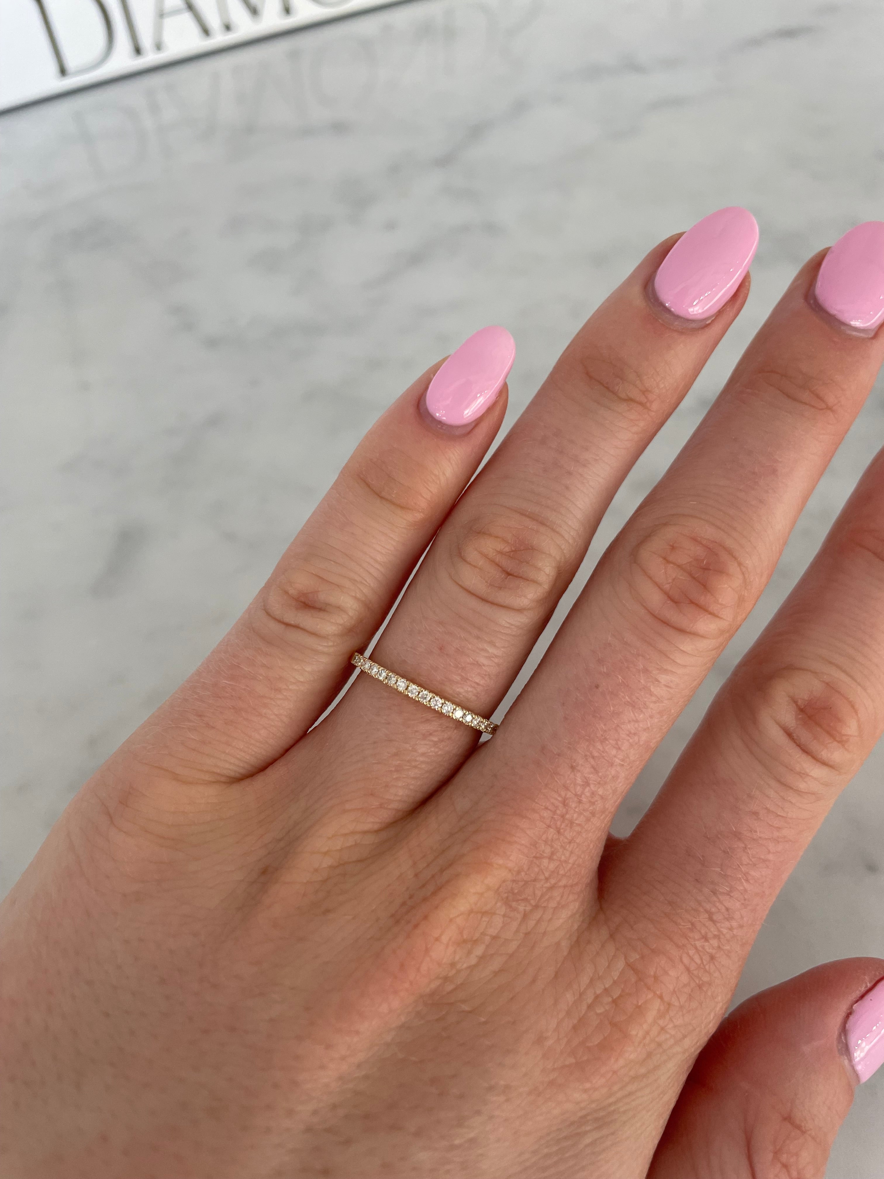 1.5mm Stackable Diamond Ring