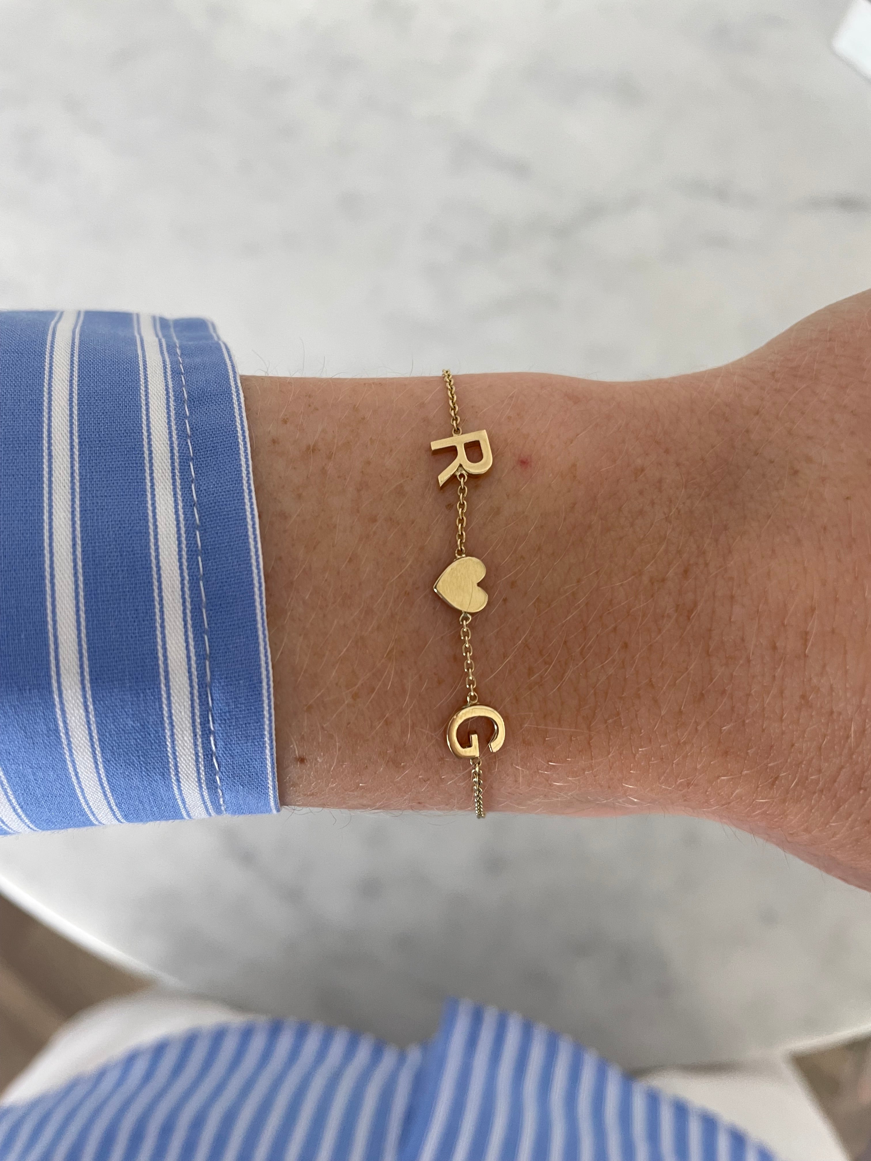 2 Letter Mini Initial Bracelet