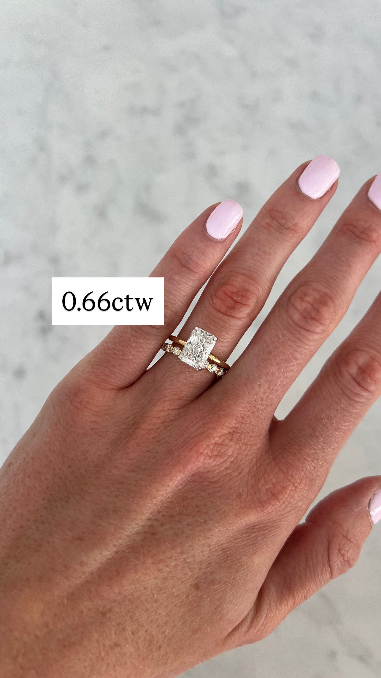 Semi Single Prong Diamond Ring