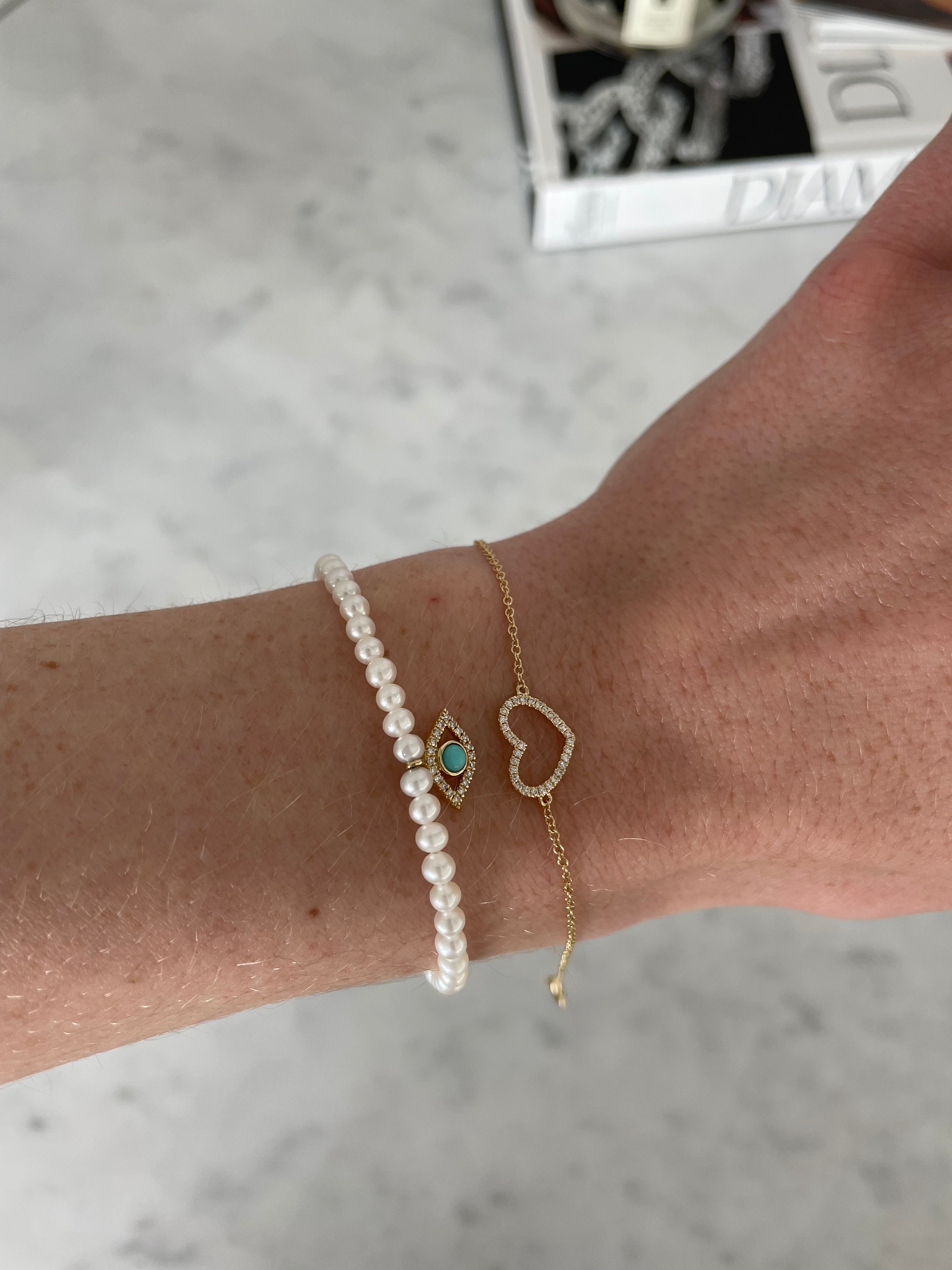 Diamond Open Heart Bracelet