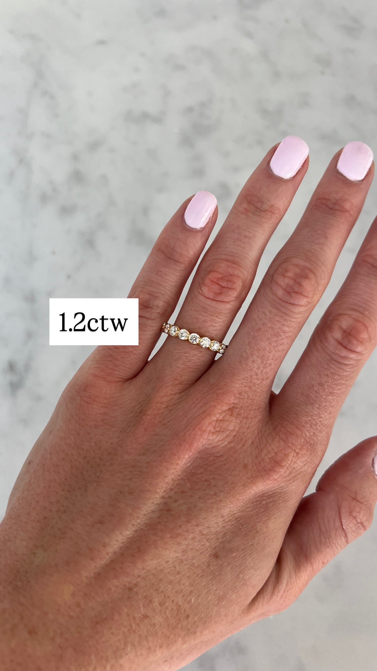 Semi Single Prong Diamond Ring