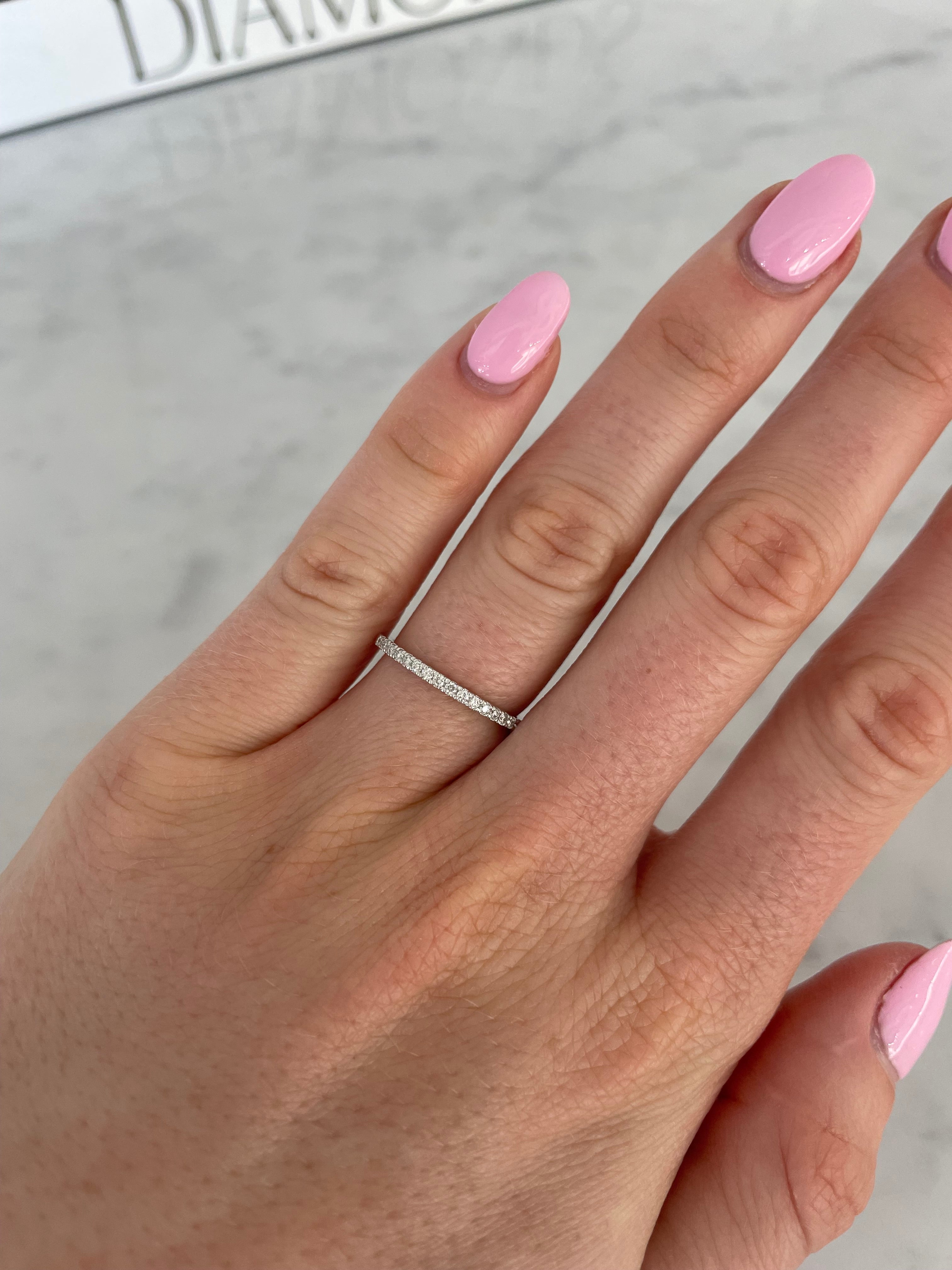 1.5mm Stackable Diamond Ring