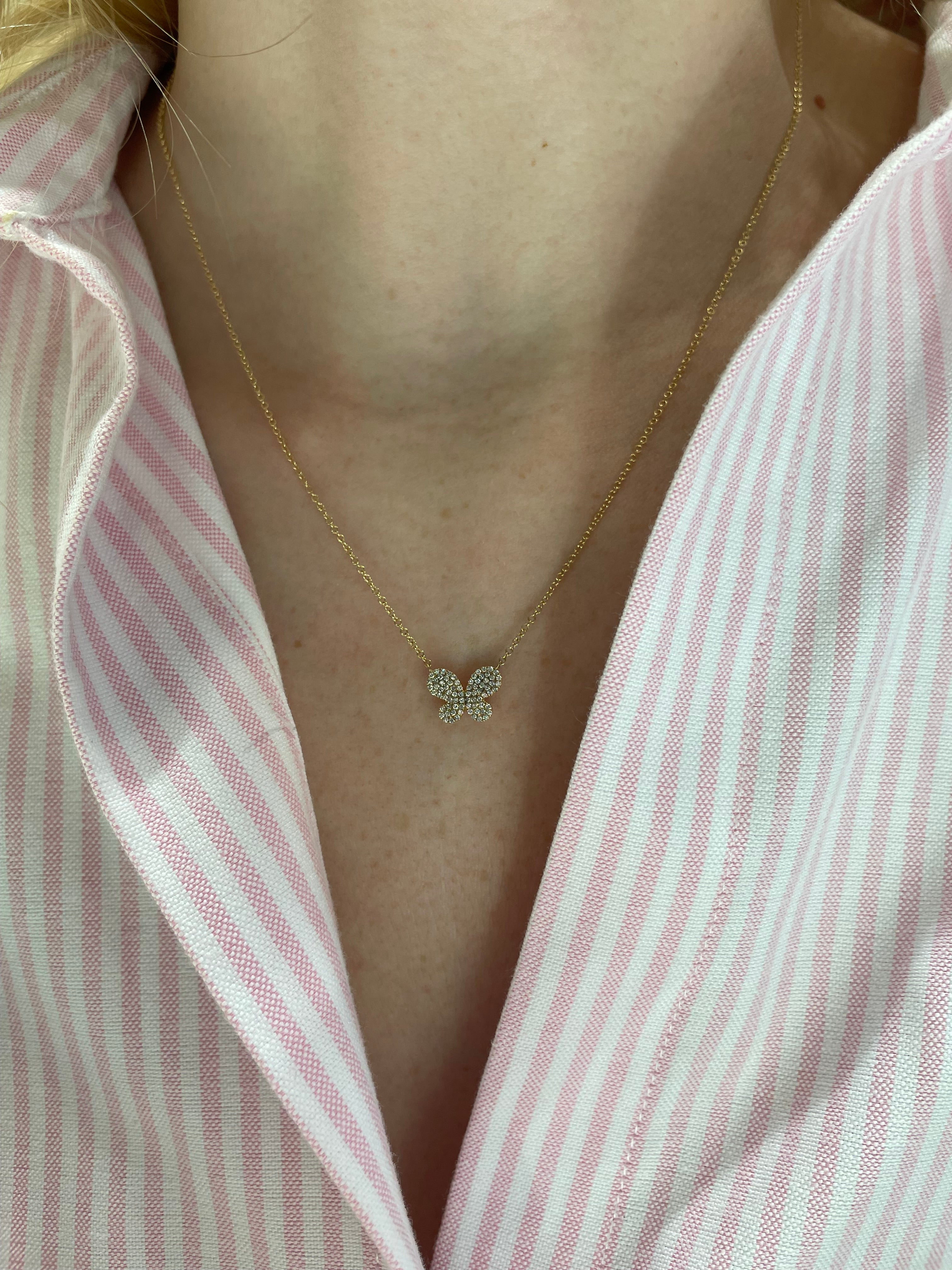 Diamond Butterfly Necklace