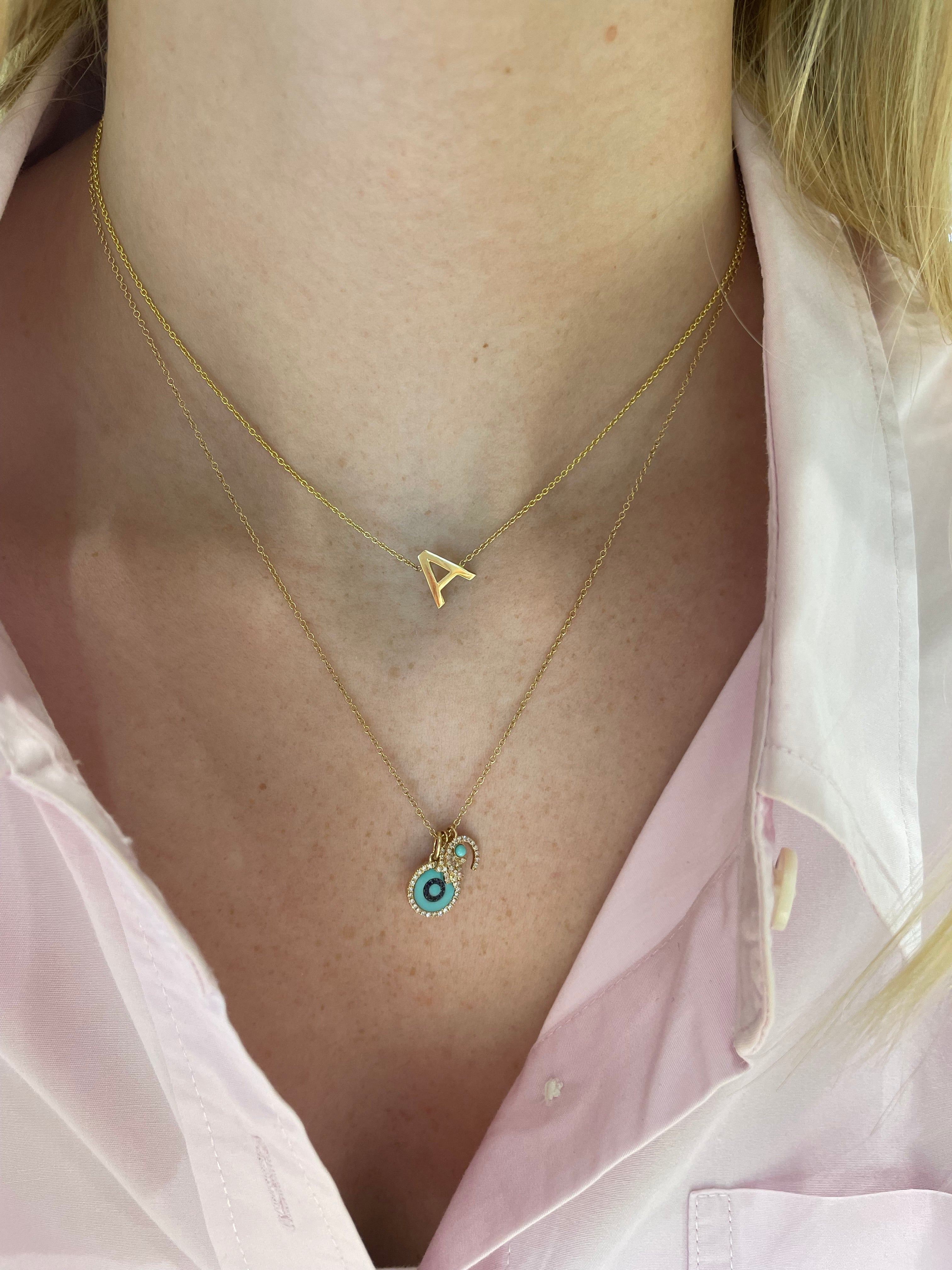 Slanted Initial Necklace