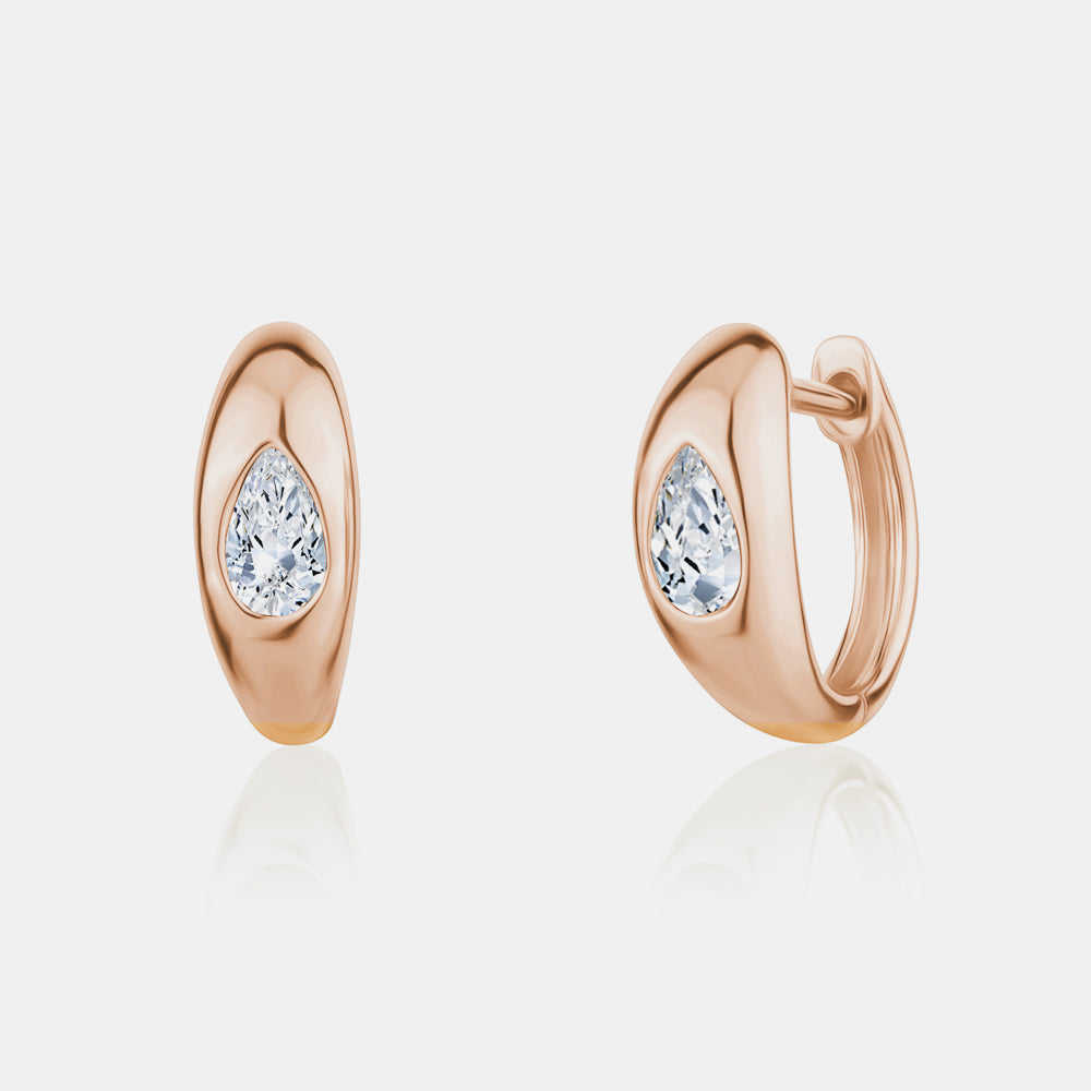 White Topaz Huggies