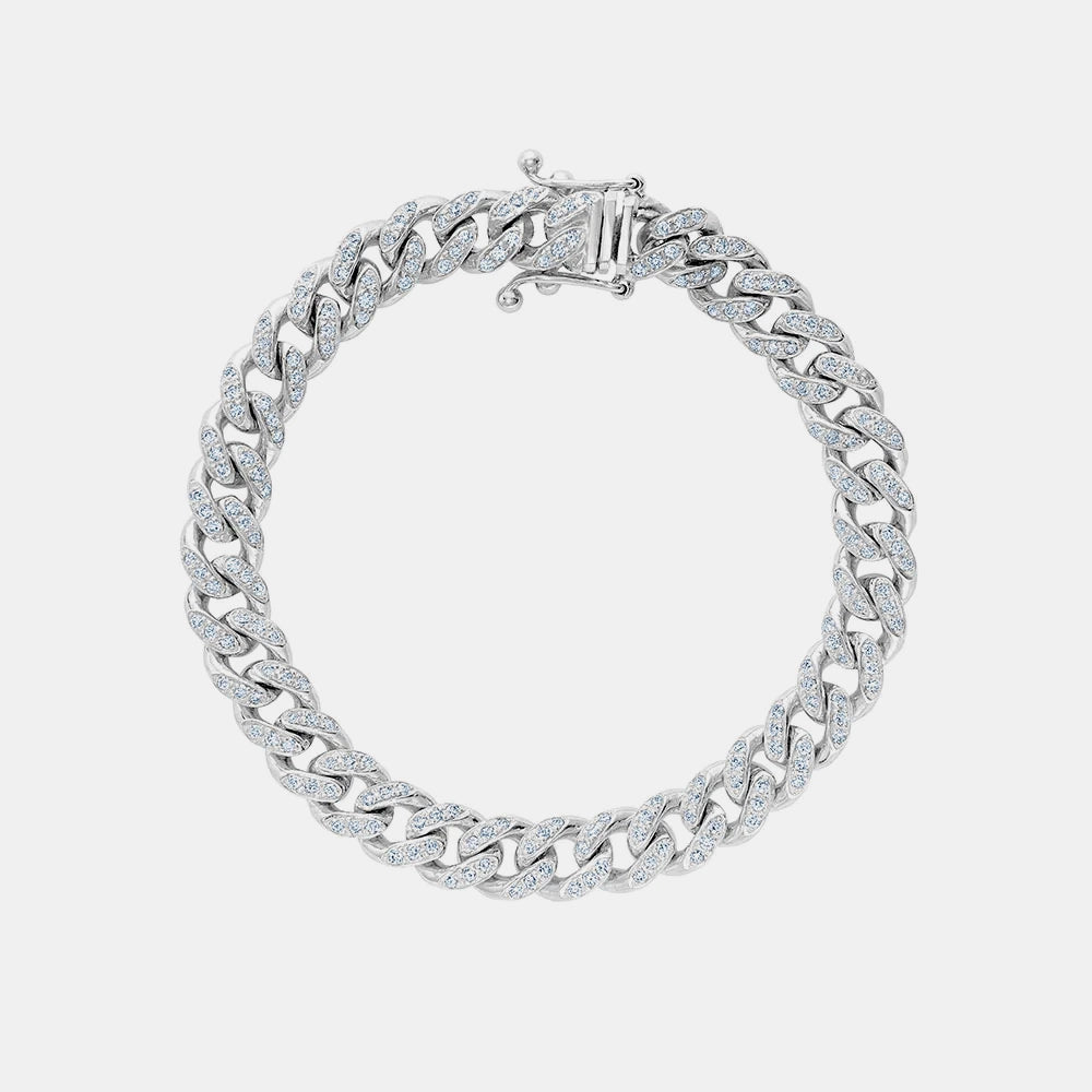 Miami Cuban Link Bracelet with Diamonds