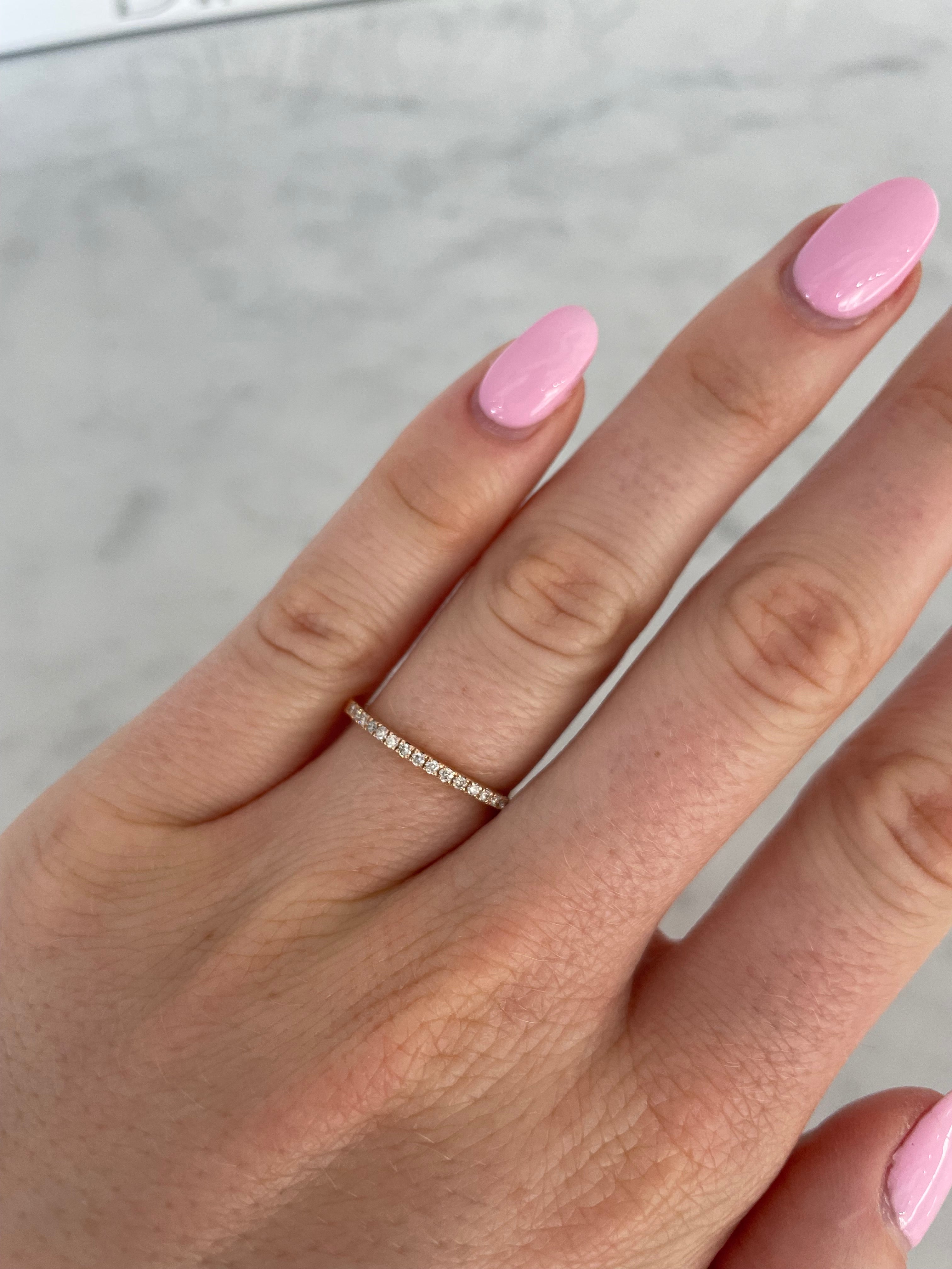 1.5mm Stackable Diamond Ring