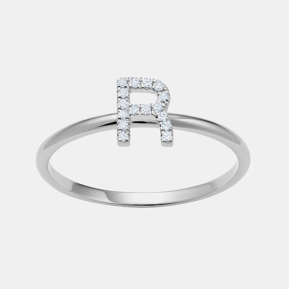 Diamond Initial Ring