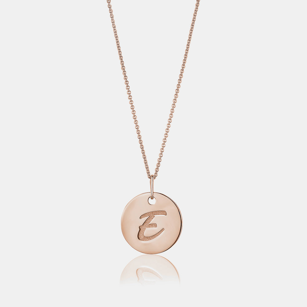 Initial Disc Necklace