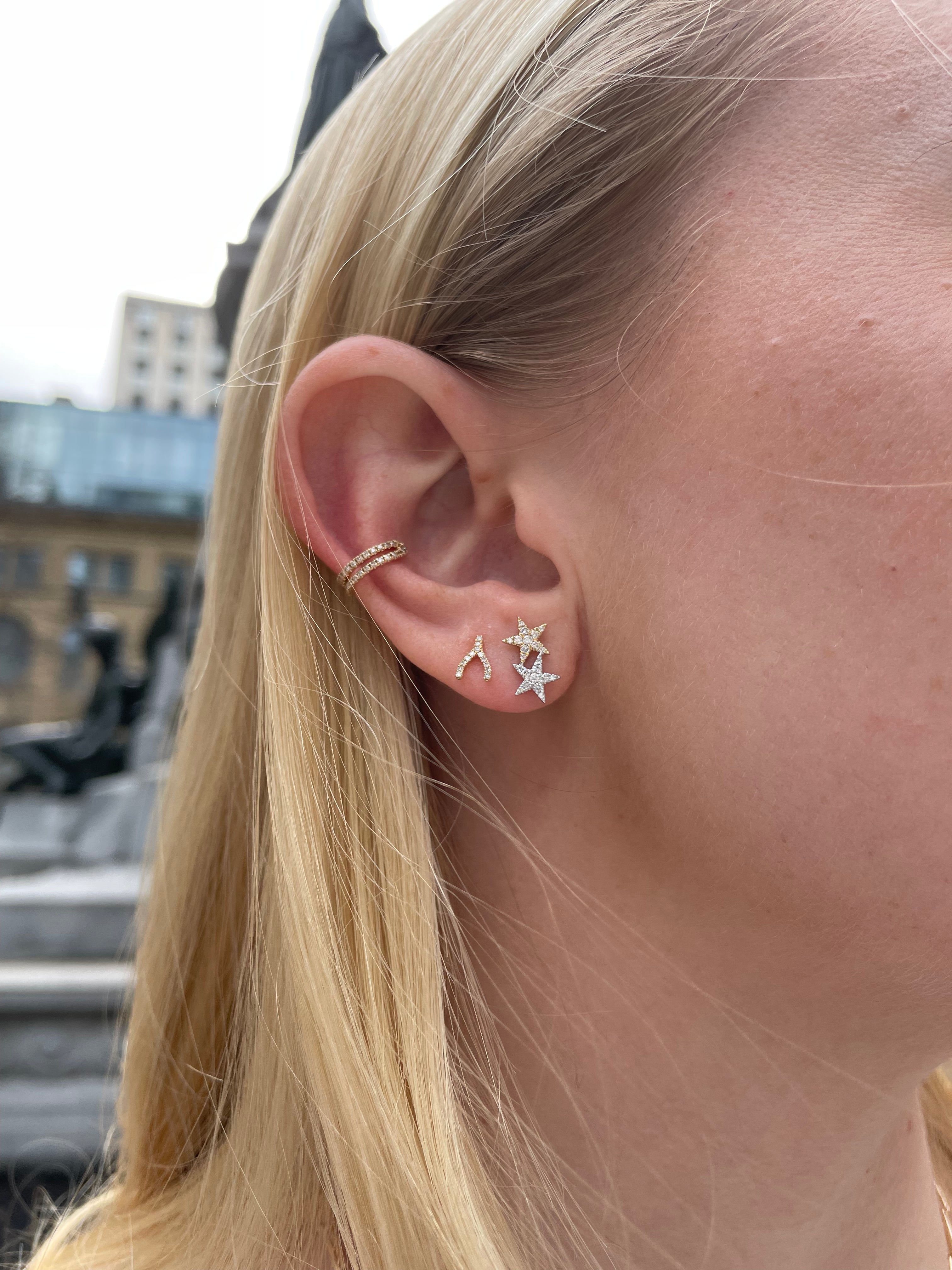 Diamond Wishbone Studs