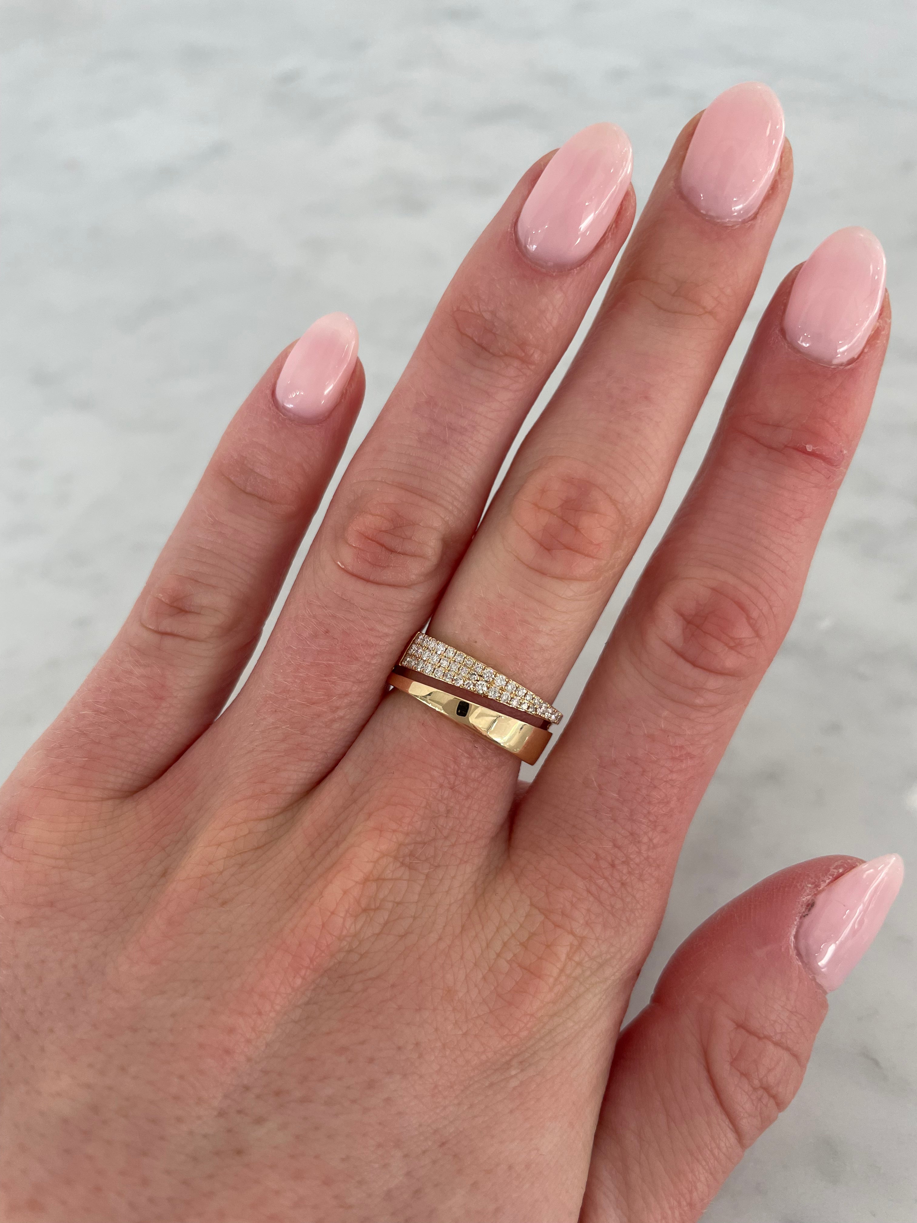 Half Diamond Split Ring