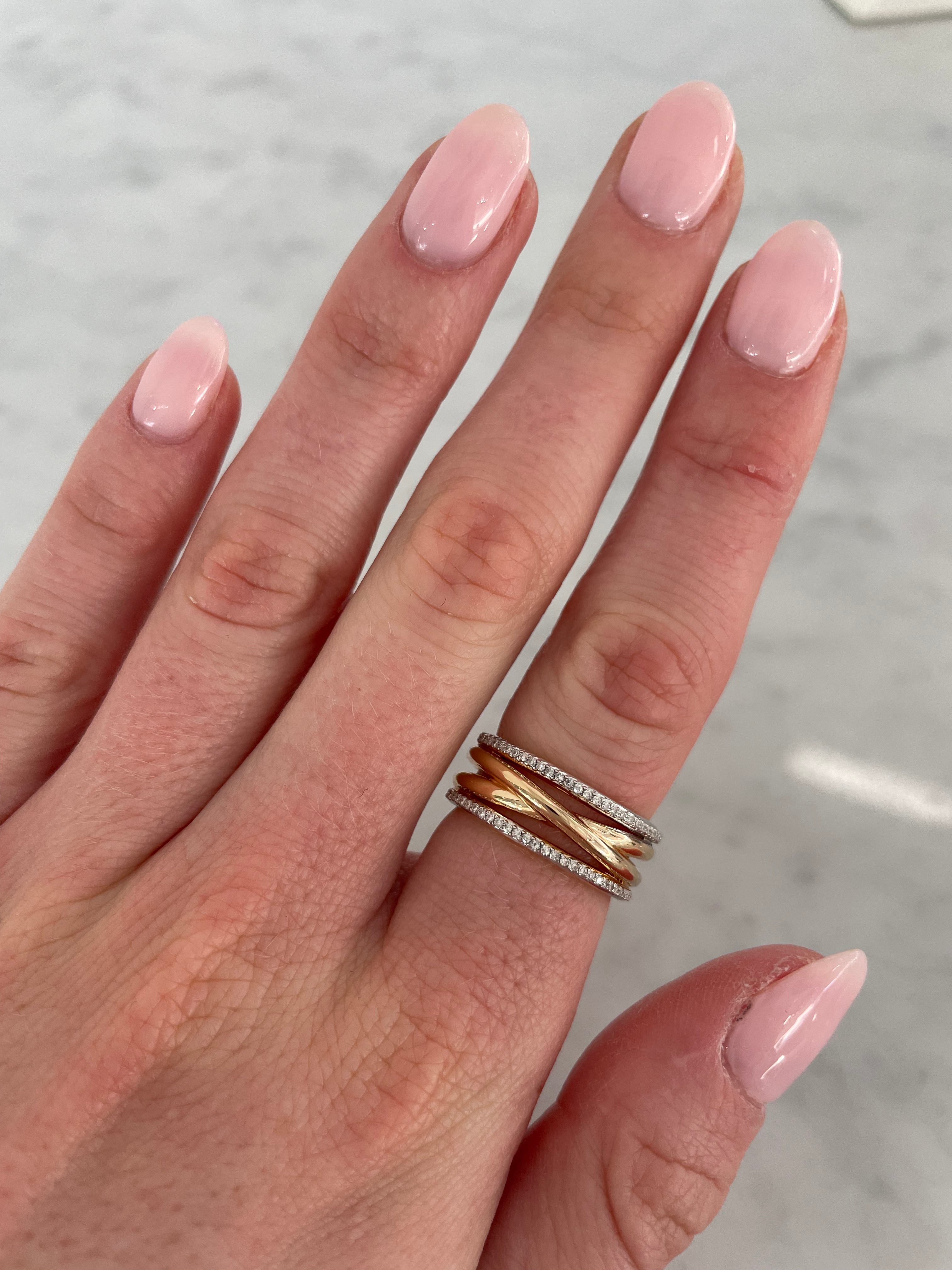 Twisted Diamond Border Ring