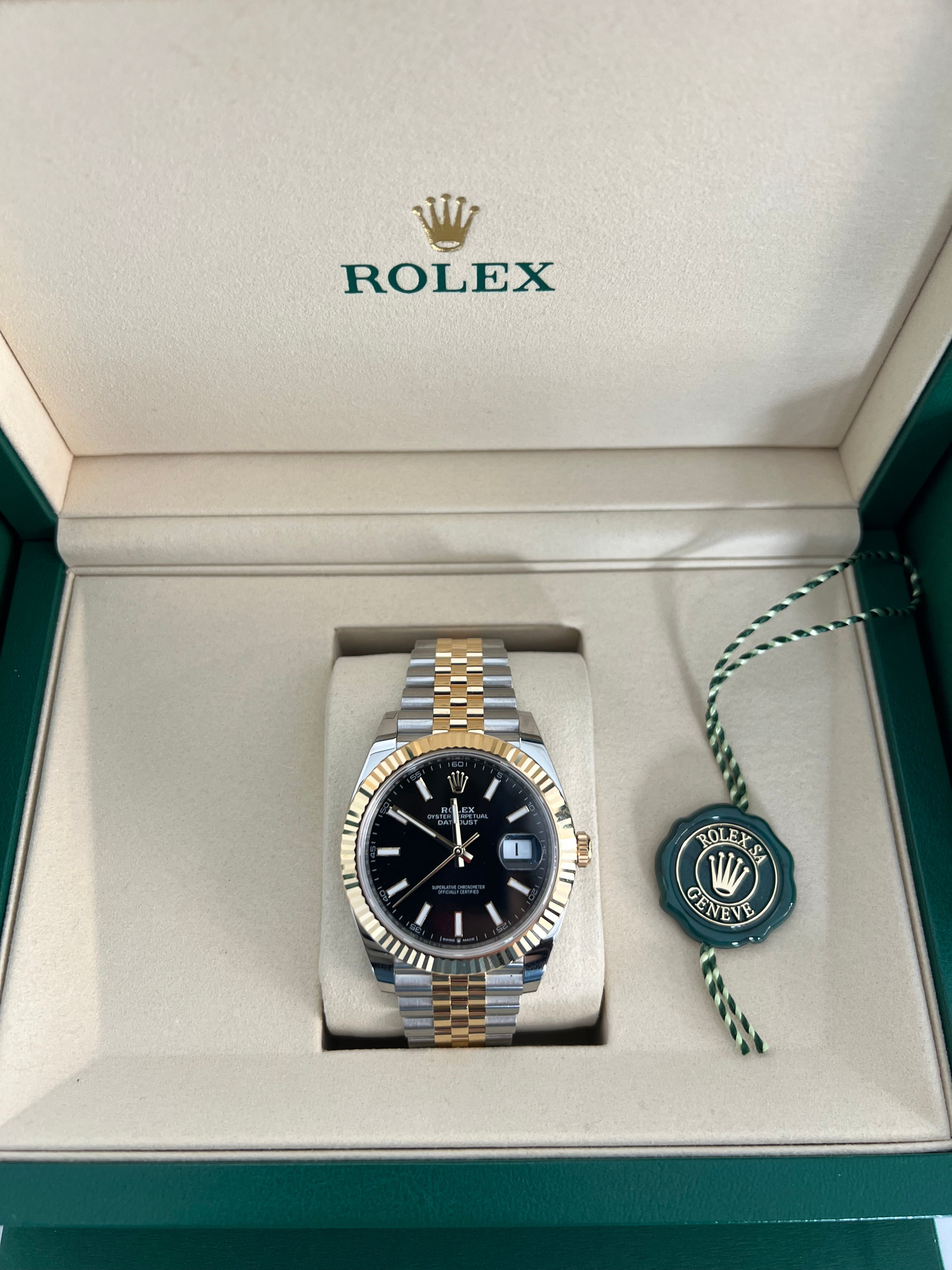 Rolex Datejust Two Tone Black Dial Jubilee Bracelet 41MM 126333/2025