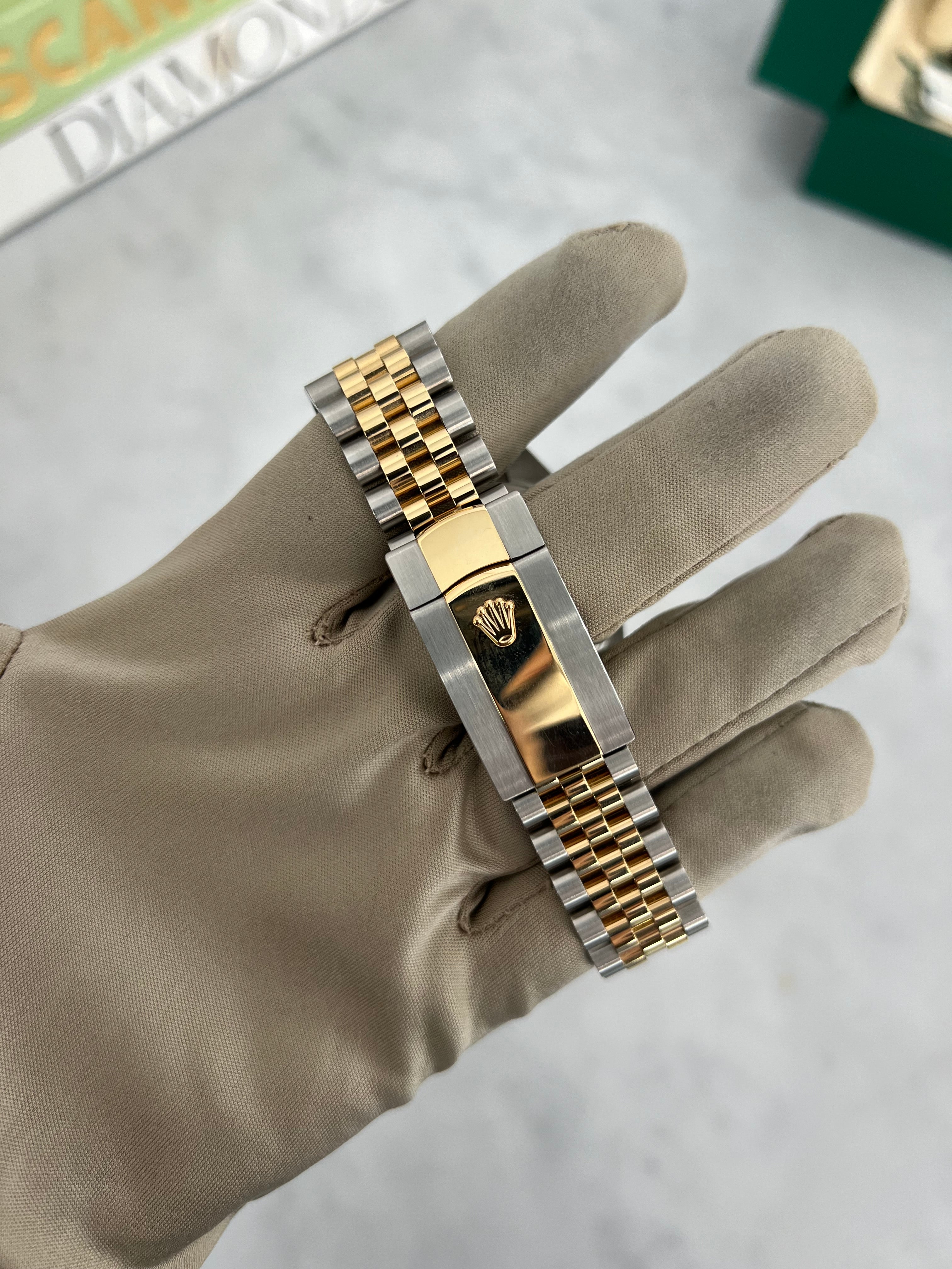 Rolex Datejust Two-Tone Yellow Gold Wimbledon Dial Jubilee Bracelet 41mm 126333/2025