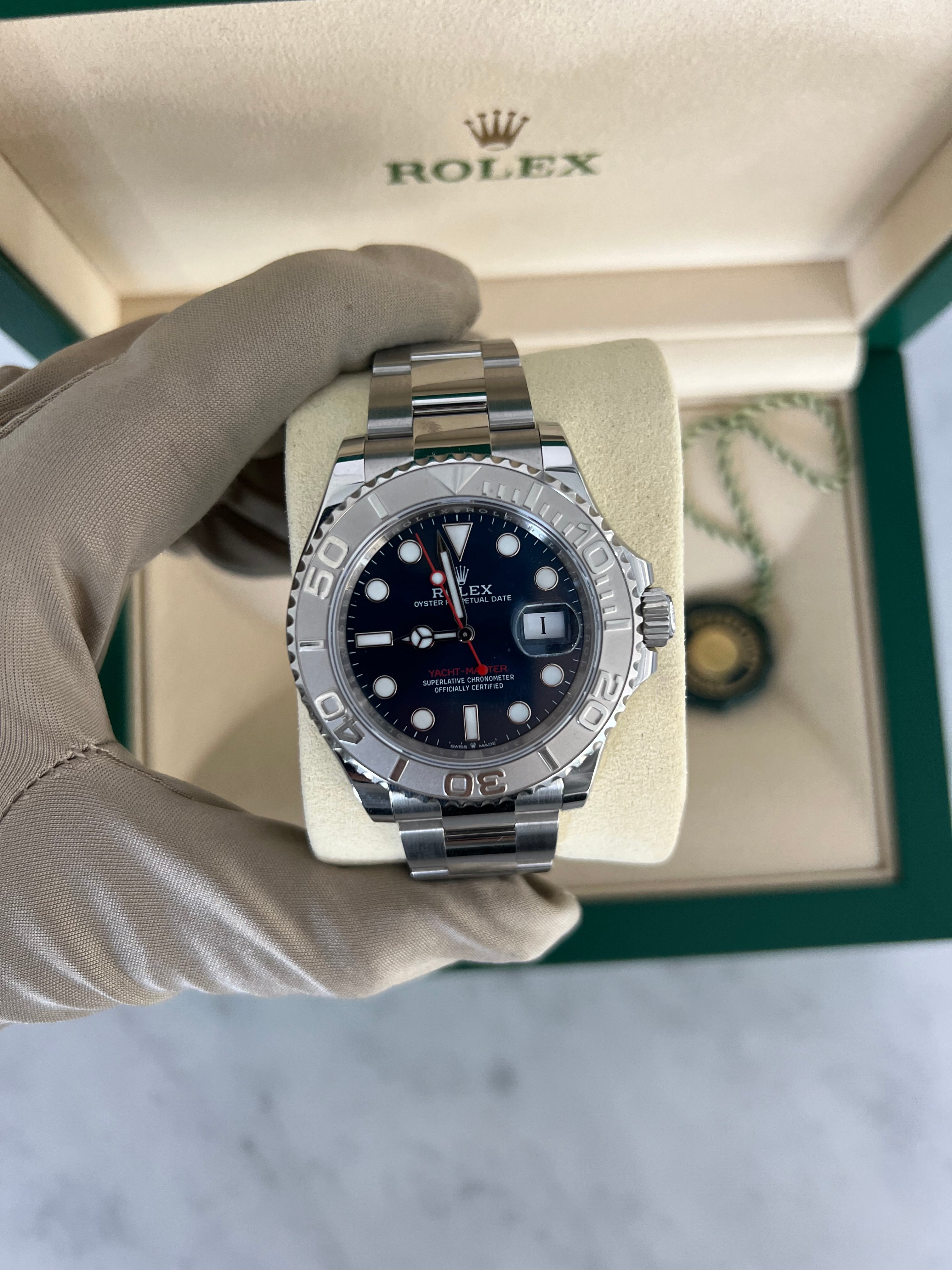 Rolex Yacht-Master Stainless Steel Blue Dial Platinum Bezel Oyster Bracelet 40mm 126622/2026