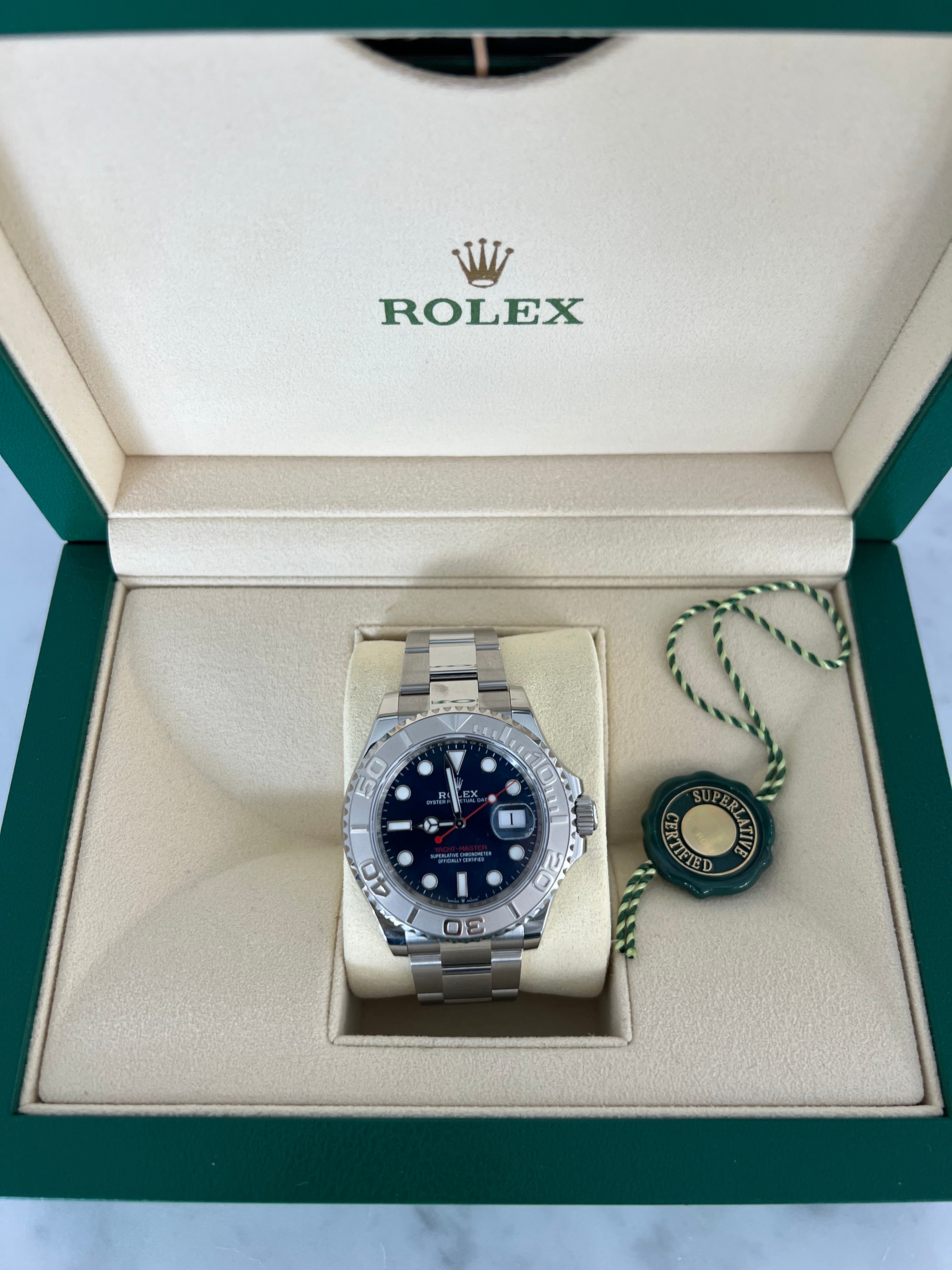 Rolex Yacht-Master Stainless Steel Blue Dial Platinum Bezel Oyster Bracelet 40mm 126622/2026