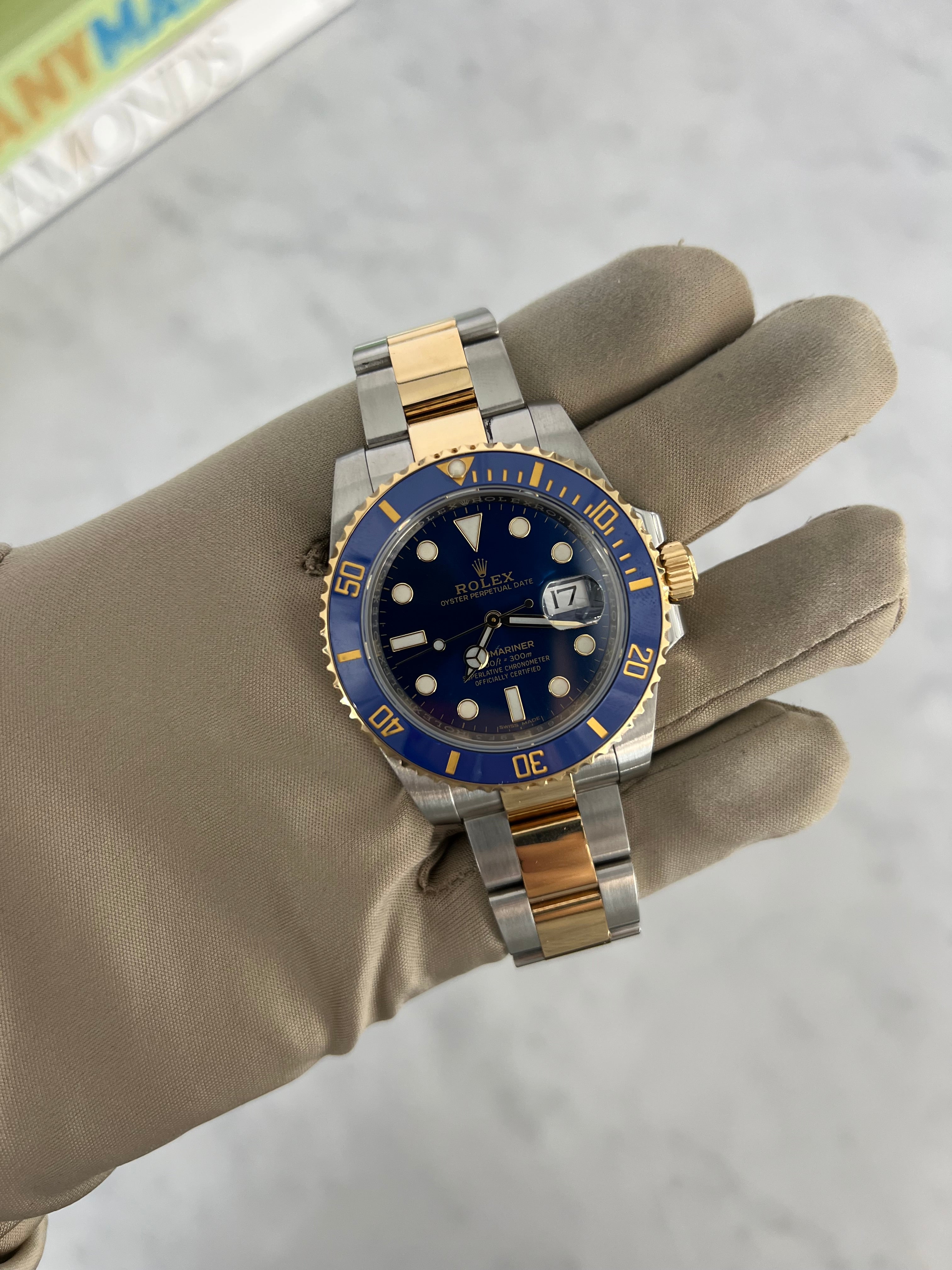 Rolex Submariner Date Two Tone Yellow Gold "Blusey" 41mm 116613LB/2024