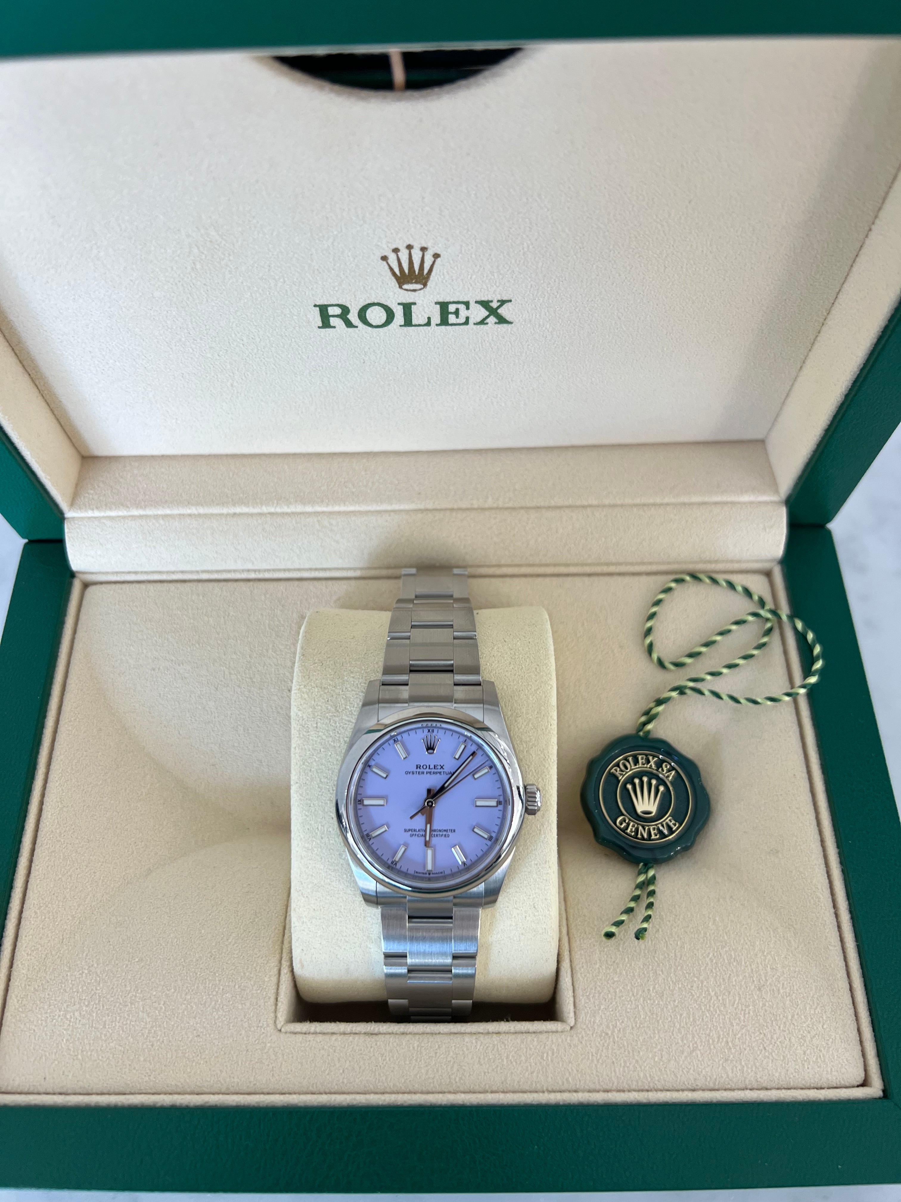 Rolex Oyster Perpetual Lavender Dial 34mm 124200/2025