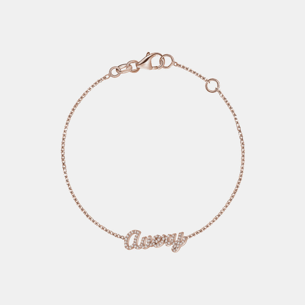 Custom Cursive Pavé Name Bracelet