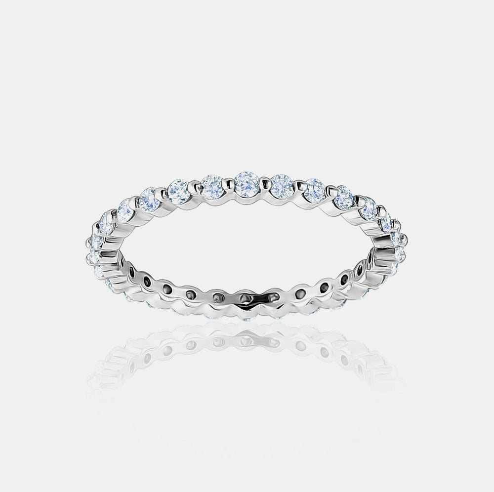 Lab Grown Diamond Full Single Prong Diamond Eternity Band