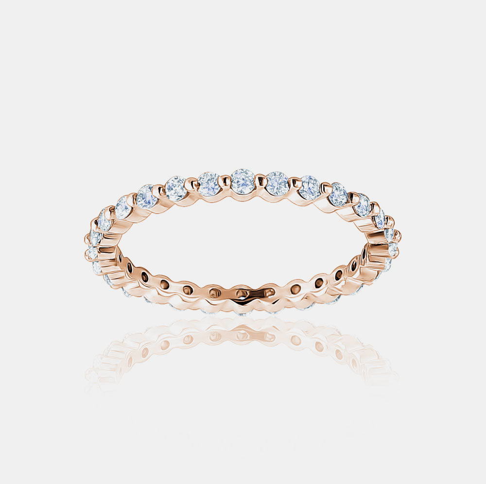 Lab Grown Diamond Full Single Prong Diamond Eternity Band