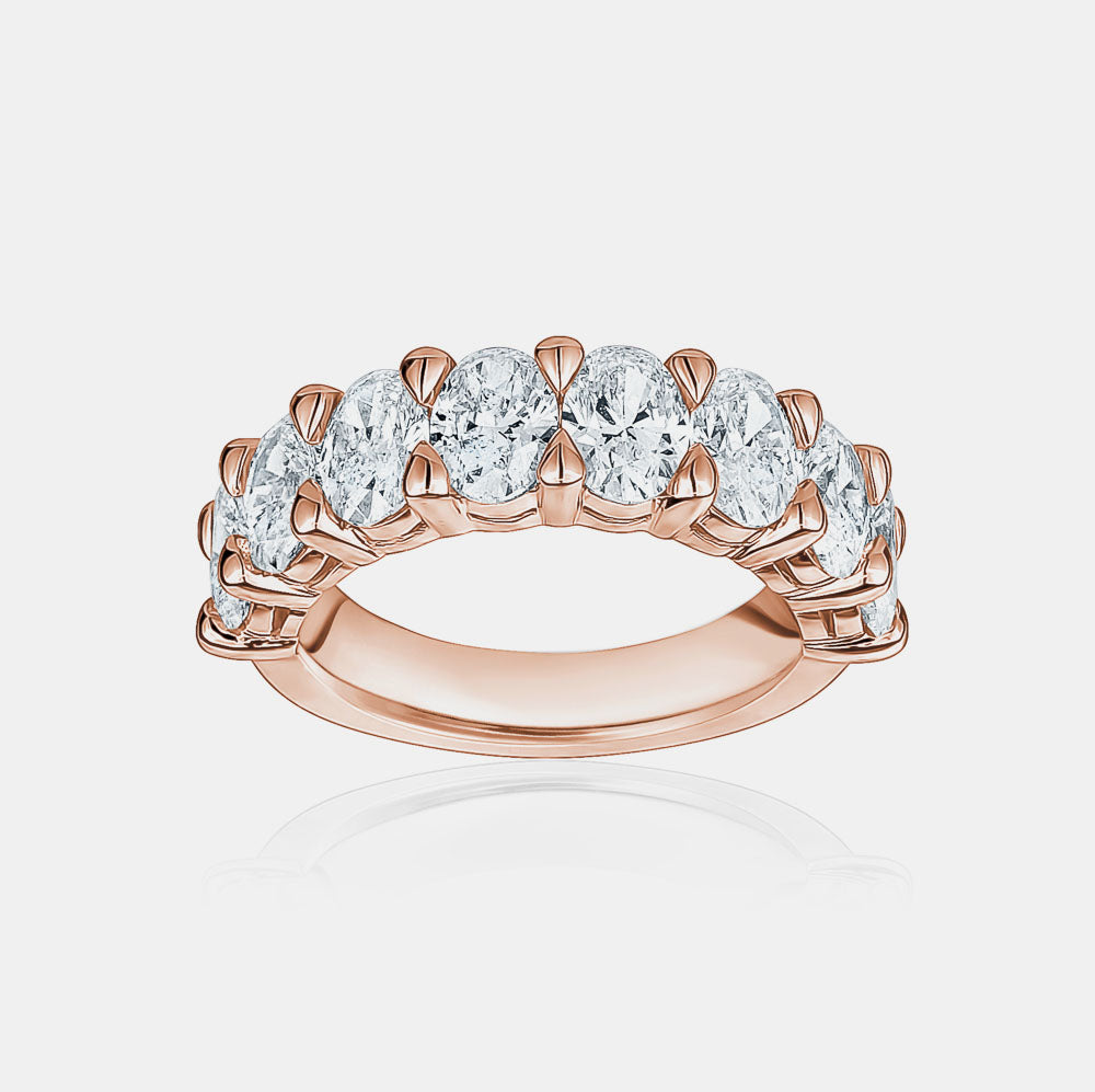 Semi Diamond Oval Eternity Band
