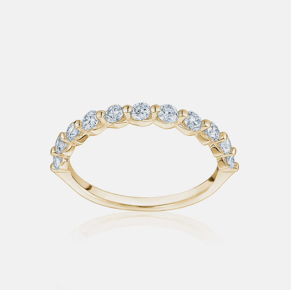 Semi Single Prong Diamond Ring