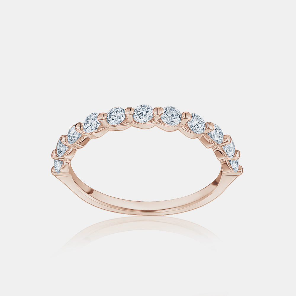Semi Single Prong Diamond Ring