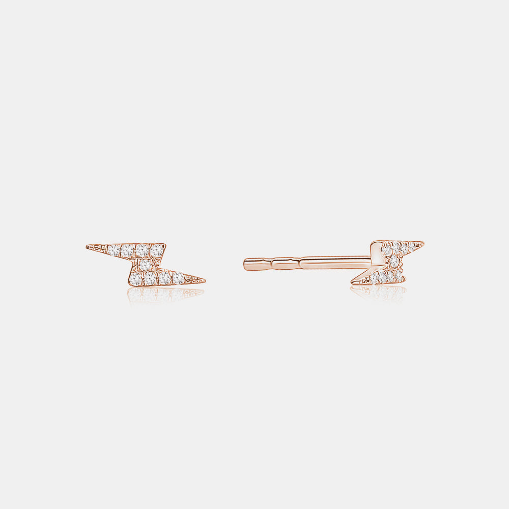 Diamond Lightning Bolt Studs