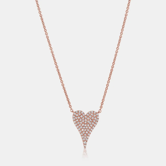 Pointy Pavé Heart Necklace