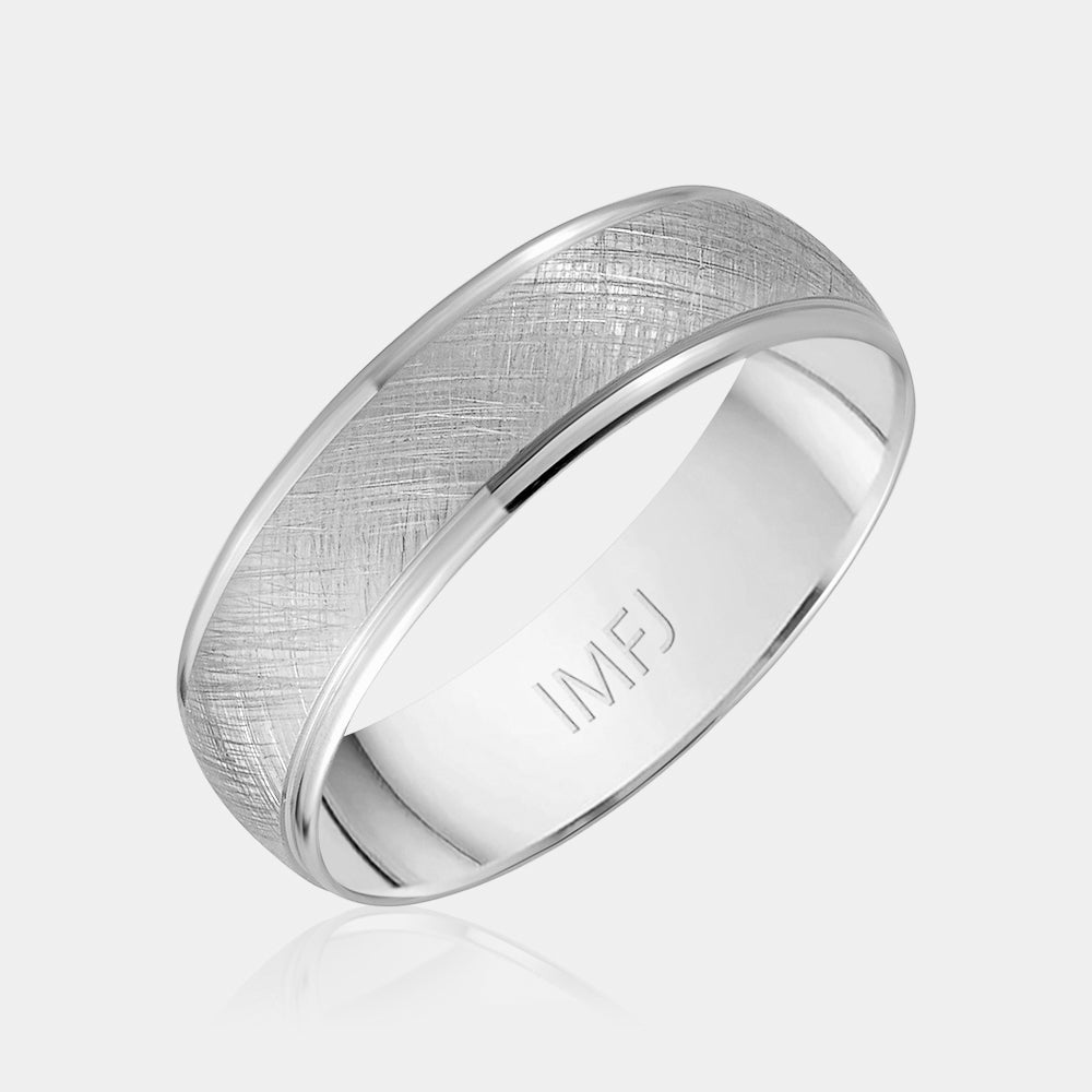 10K Satin Finish Wedding Band