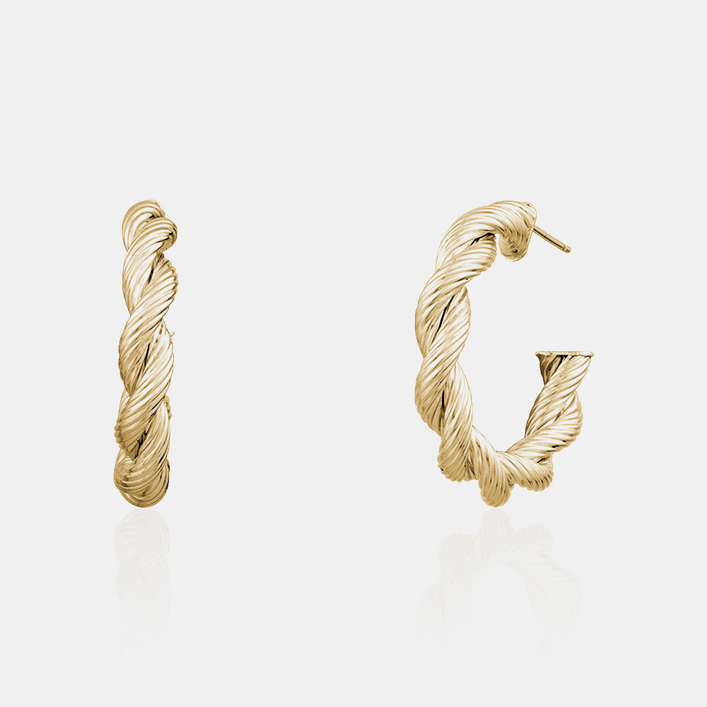 Chunky Twisted Hoops