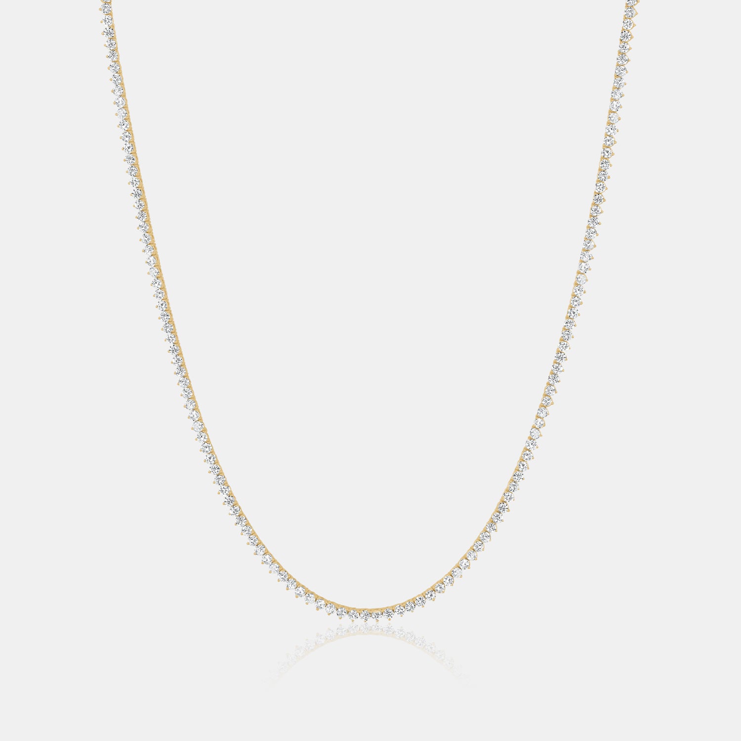 0.03ct 3 Prong Lab Grown Diamond Tennis Necklace