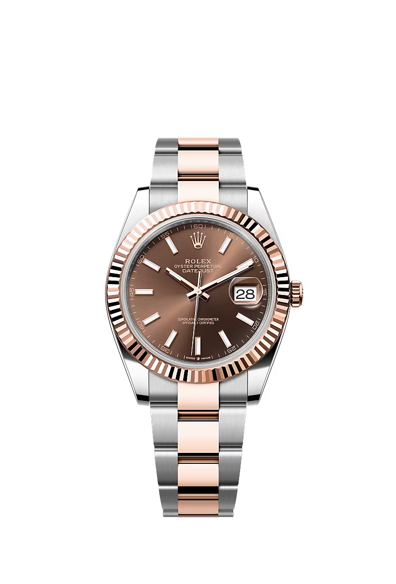 Rolex Datejust Two-Tone Rose Gold Chocolate Dial 41MM 126331/2018