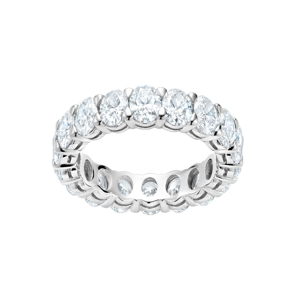 Lab Diamond Oval Cut Eternity Band