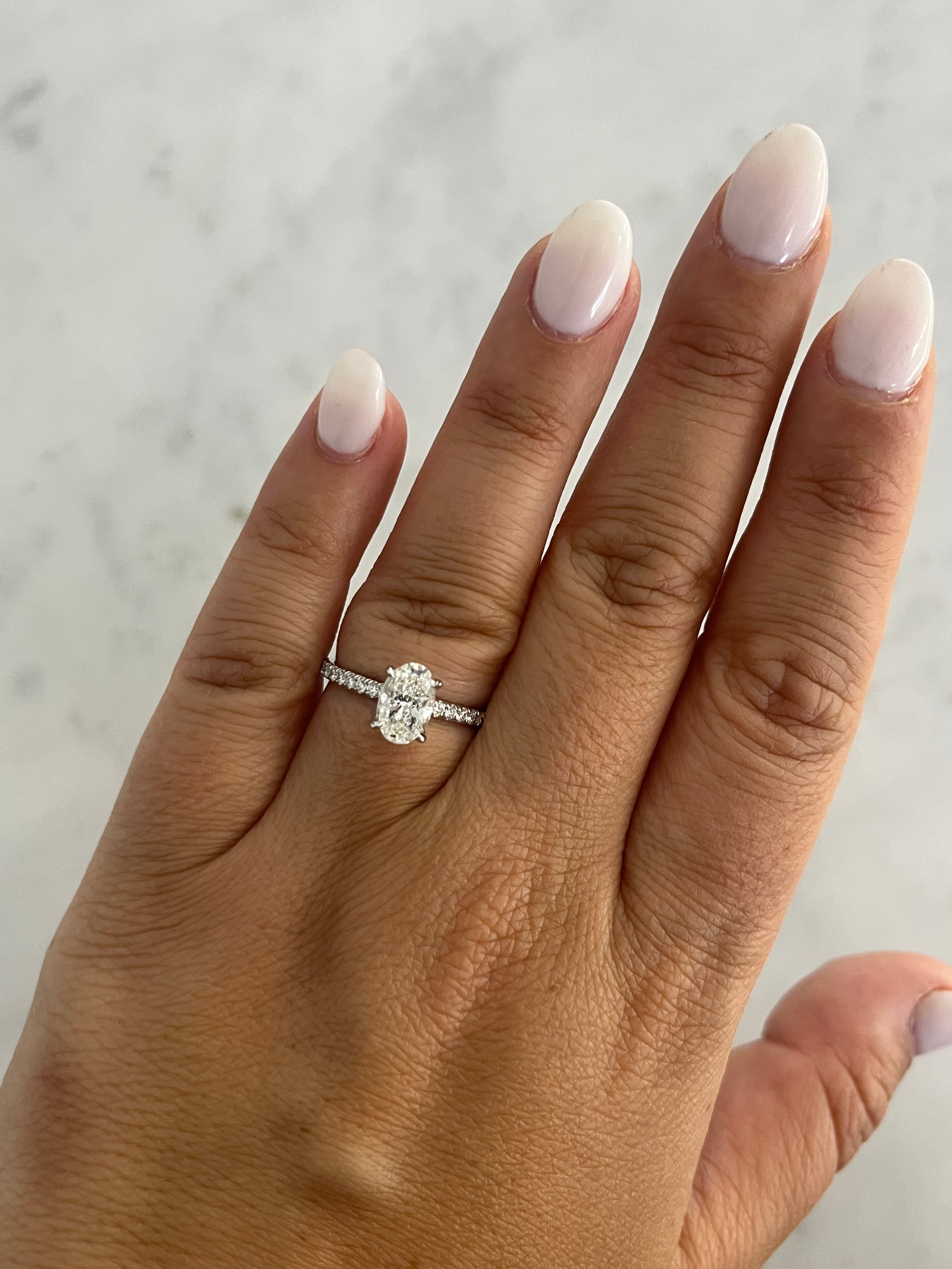 SOLD 1.01ct Oval Cut Natural Engagement Ring