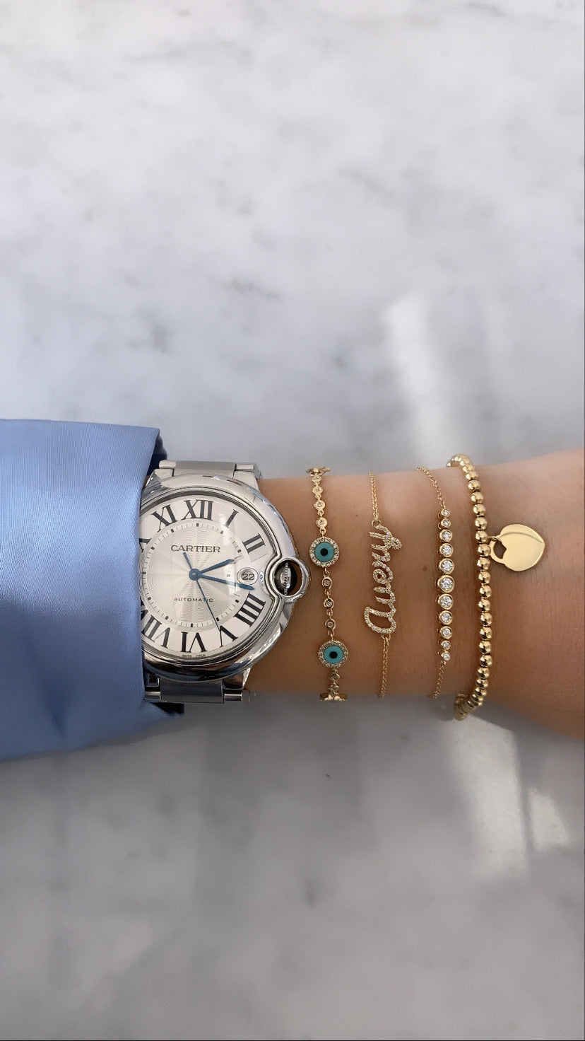 Custom Cursive Pavé Name Bracelet